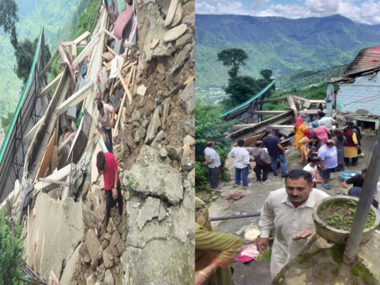 Two killed, two children injured as house collapses in Himachal's Sirmaur (Photo: Himachal DDMA)