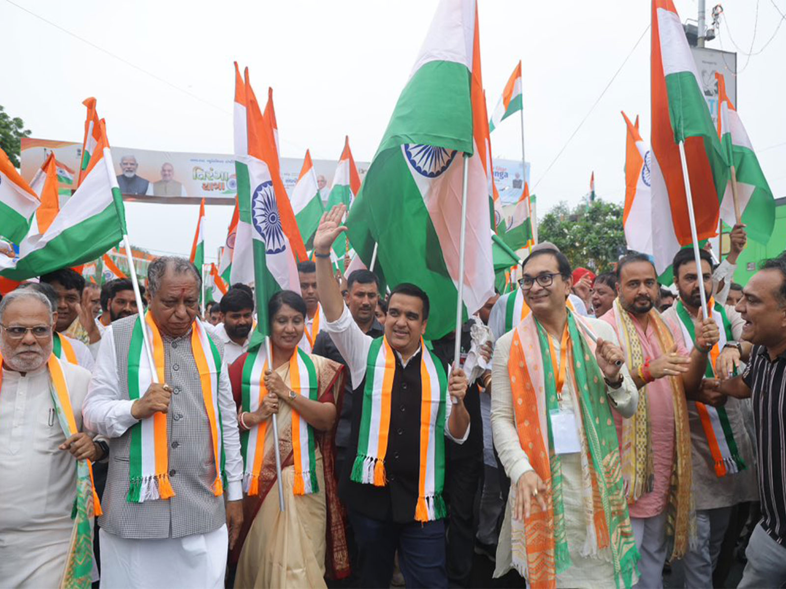 Gujarat Dy CM Sanghavi flags off ‘Tiranga Yatra’ in Ahmedabad (Photo:X/@sanghaviharsh) Gujarat Dy CM Sanghavi flags off ‘Tiranga Yatra’ in Ahmedabad (Photo:X/@sanghaviharsh)