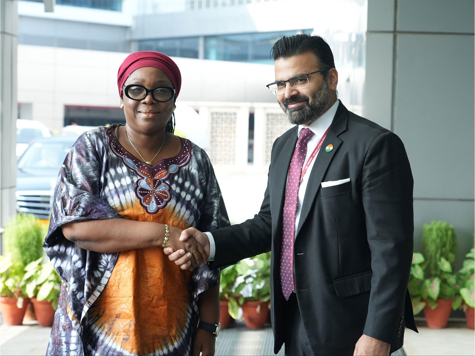  Liberian Foreign Minister Sara Beysolow Nyanti arrives in India (Photo/X@MEAIndia)