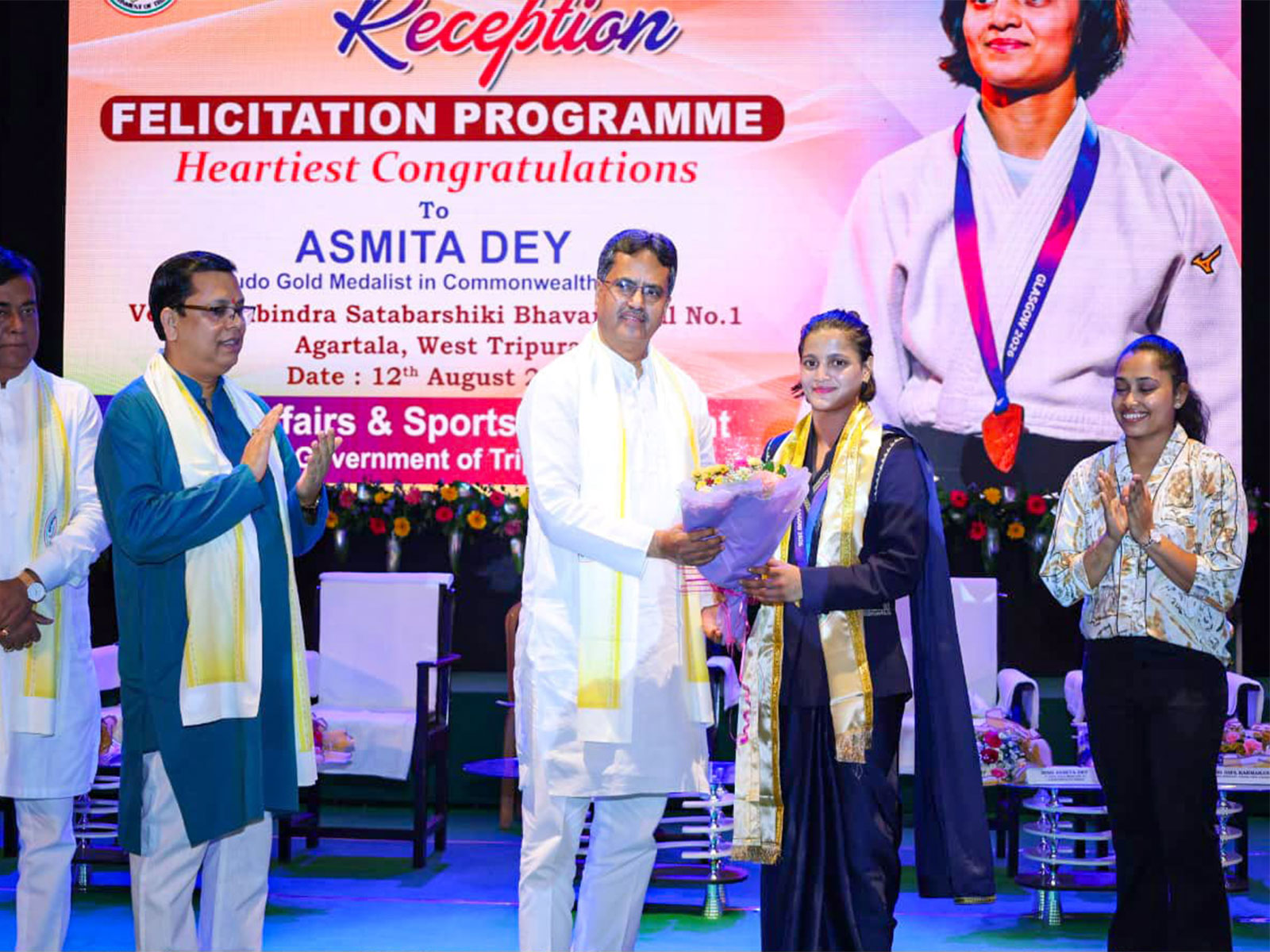 Commonwealth Games gold medalist Asmita Dey (Photo/Tripura CM)