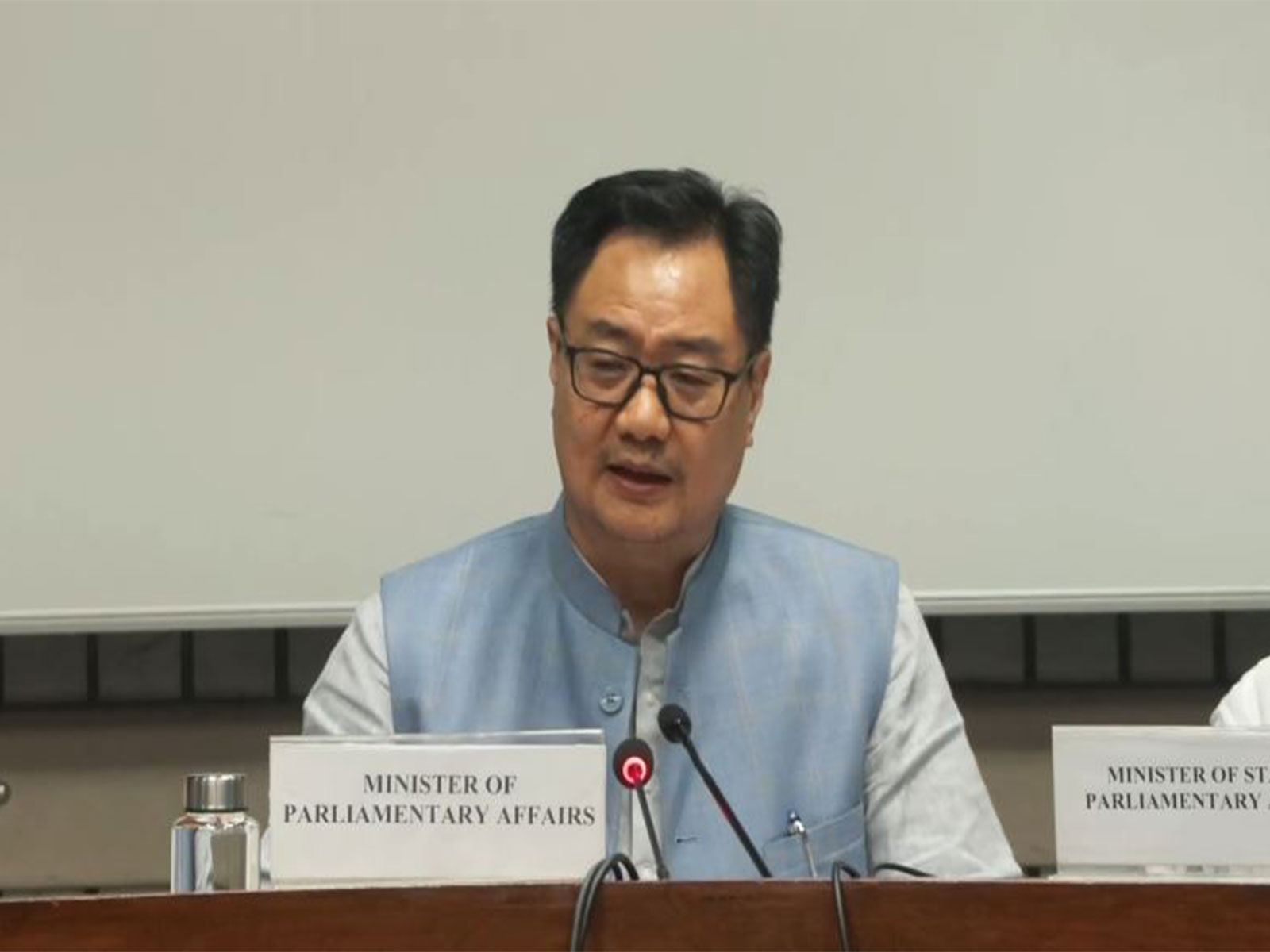 Union Minister for Parliamentary Affairs Kiren Rijiju (Photo/ANI) Union Minister for Parliamentary Affairs Kiren Rijiju (Photo/ANI)