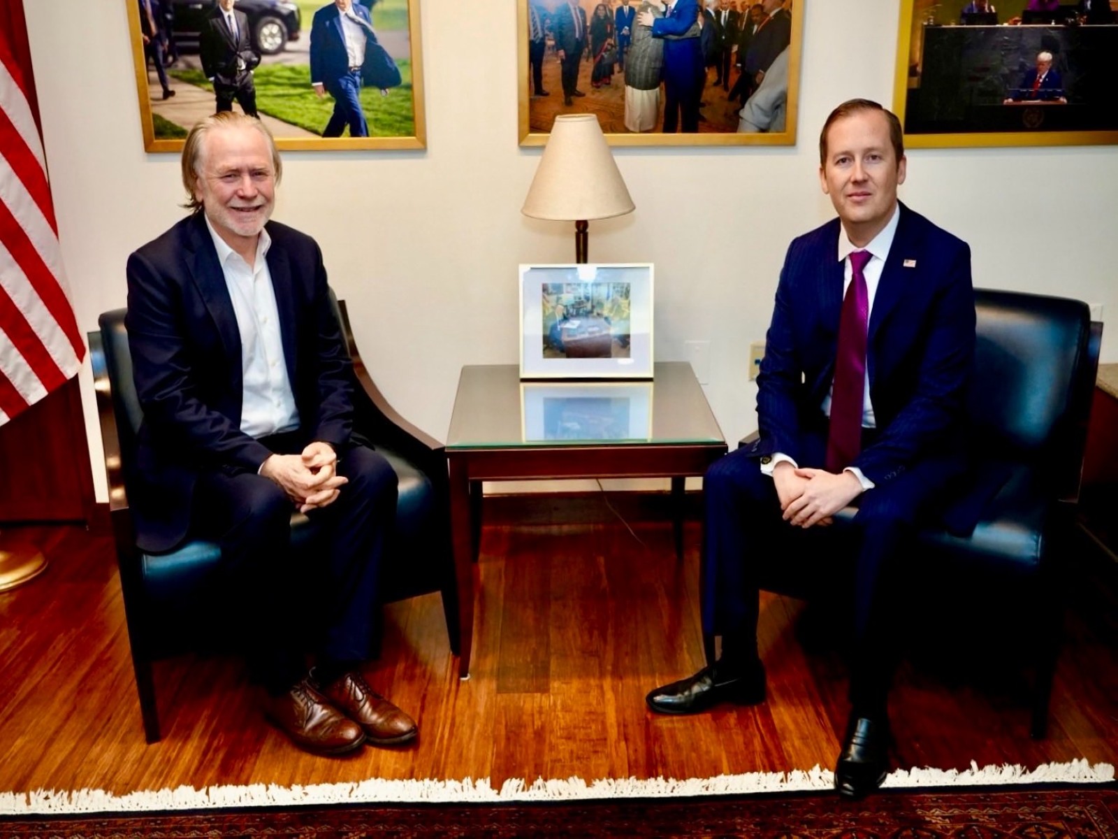 US Ambassador to India Sergio Gor met with Australia's High Commissioner to India Philip Green. (Photo: X/@USAmbIndia)