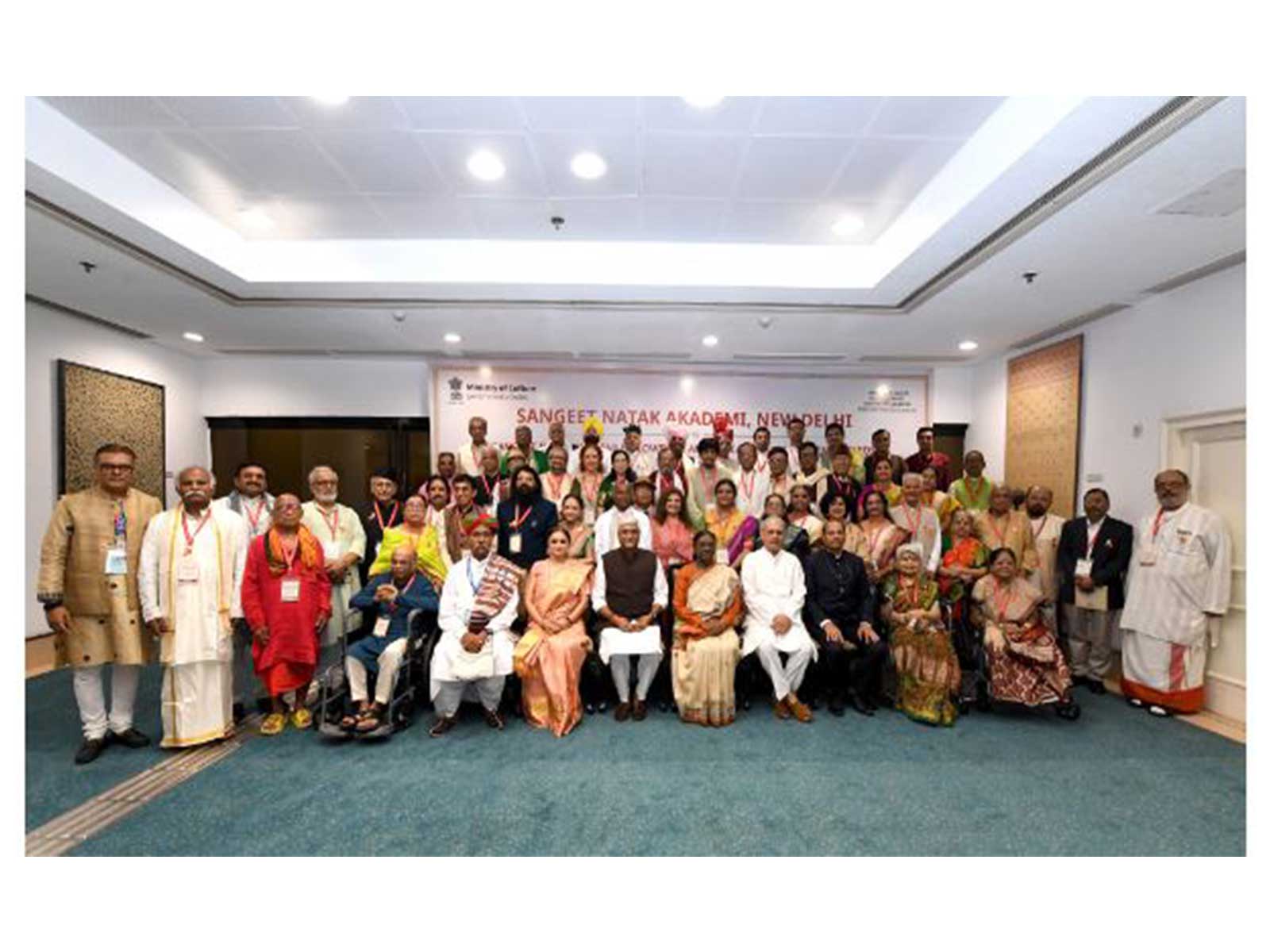 resident Murmu presents Sangeet Natak Akademi awards to artists (Image source: pib) resident Murmu presents Sangeet Natak Akademi awards to artists (Image source: pib)