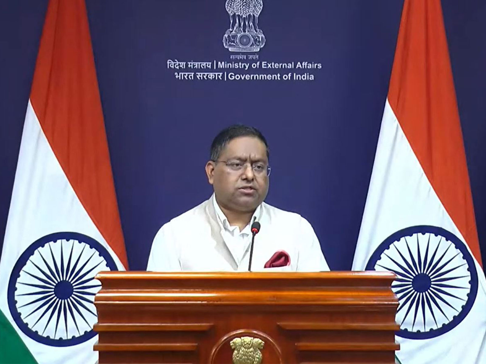 Ministry of External Affairs Spokesperson Randhir Jaiswal (Photo/Youtube@MEAIndia) Ministry of External Affairs Spokesperson Randhir Jaiswal (Photo/Youtube@MEAIndia)