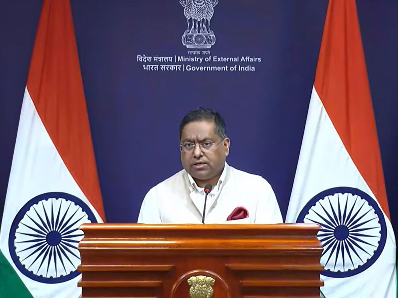 Ministry of External Affairs Spokesperson Randhir Jaiswal (Photo/Youtube@MEAIndia) Ministry of External Affairs Spokesperson Randhir Jaiswal (Photo/Youtube@MEAIndia)