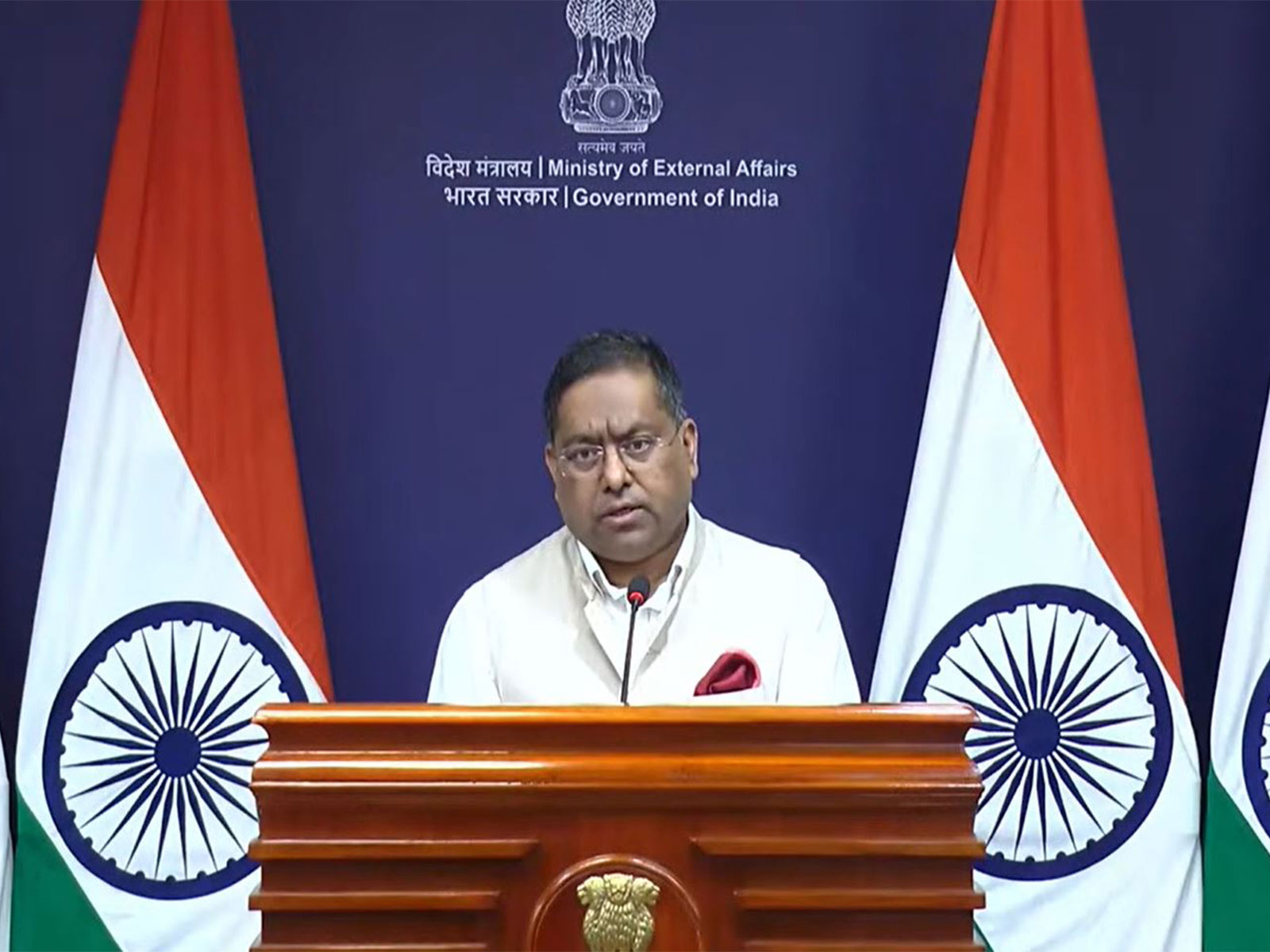 Ministry of External Affairs spokesperson Randhir Jaiswal (Photo/Youtube@MEAIndia) Ministry of External Affairs spokesperson Randhir Jaiswal (Photo/Youtube@MEAIndia)