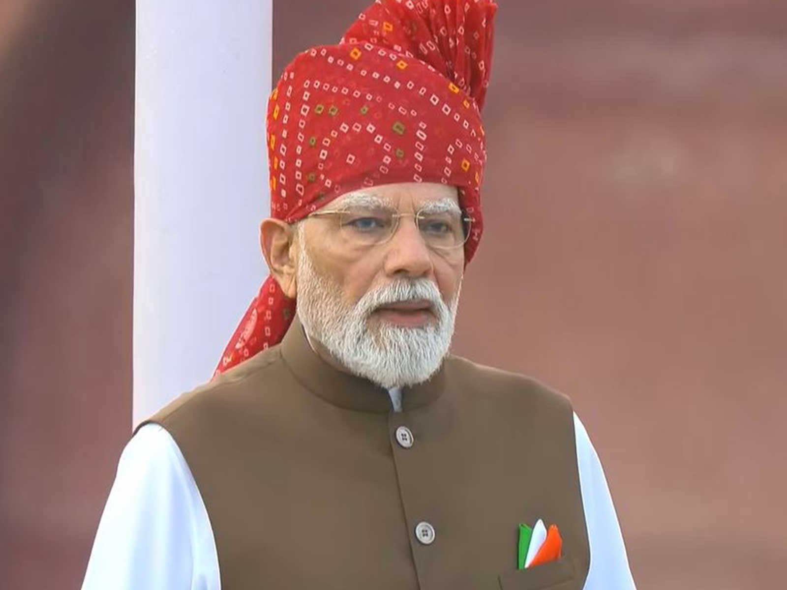Prime Minister Narendra Modi speaks at Red Fort (Photo/ANI) Prime Minister Narendra Modi speaks at Red Fort (Photo/ANI)