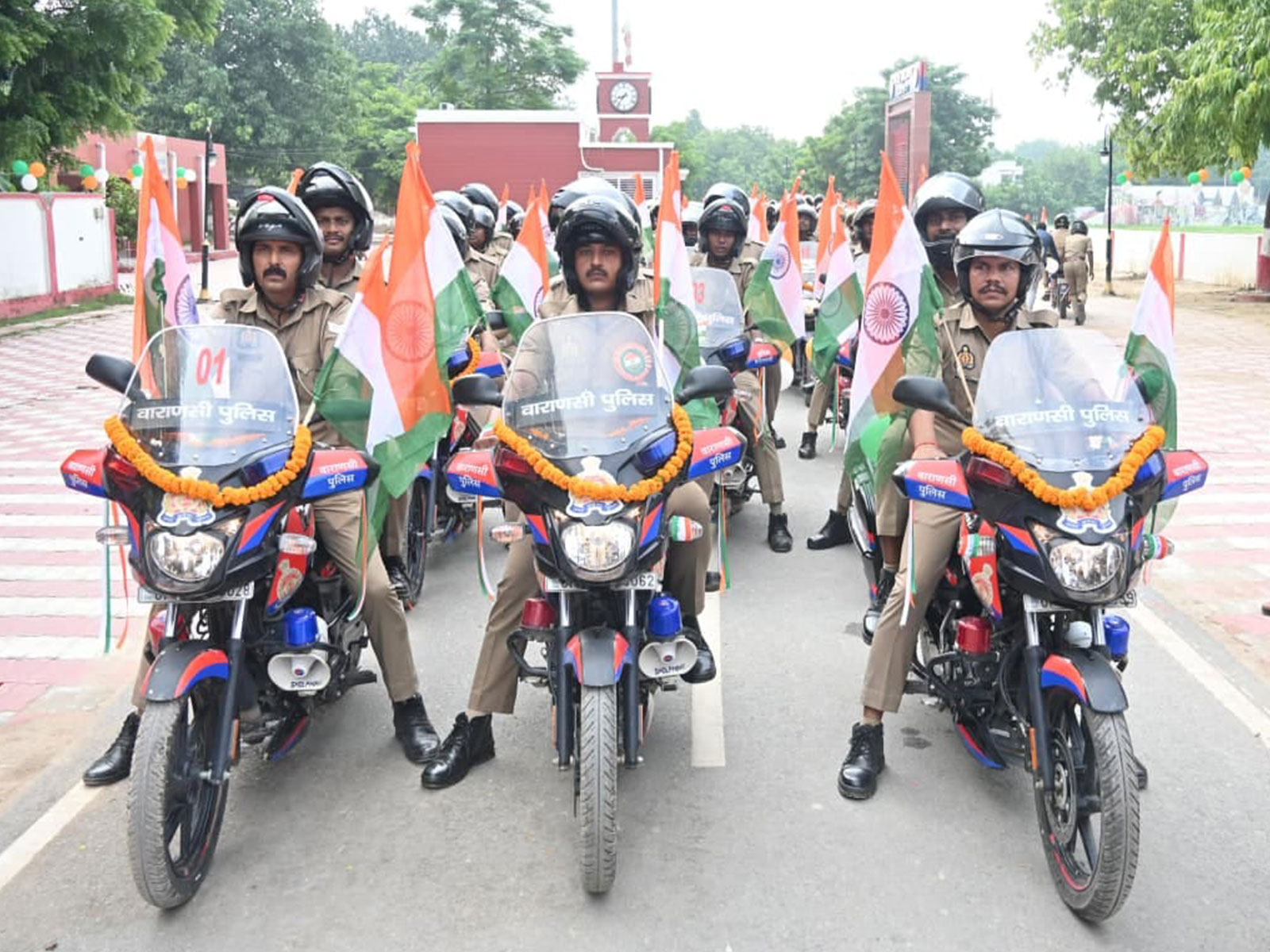 Varanasi police flagged off phantom bikes (Photos/ANI) Varanasi police flagged off phantom bikes (Photos/ANI)
