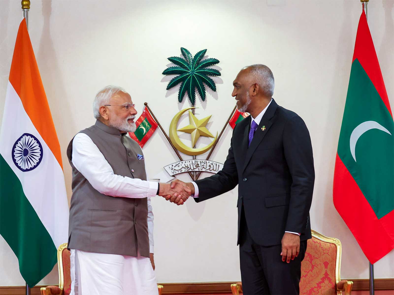 Prime Minister Narendra Modi and Maldivian President Mohamed Muizzu (File Photo/ANI) Prime Minister Narendra Modi and Maldivian President Mohamed Muizzu (File Photo/ANI)