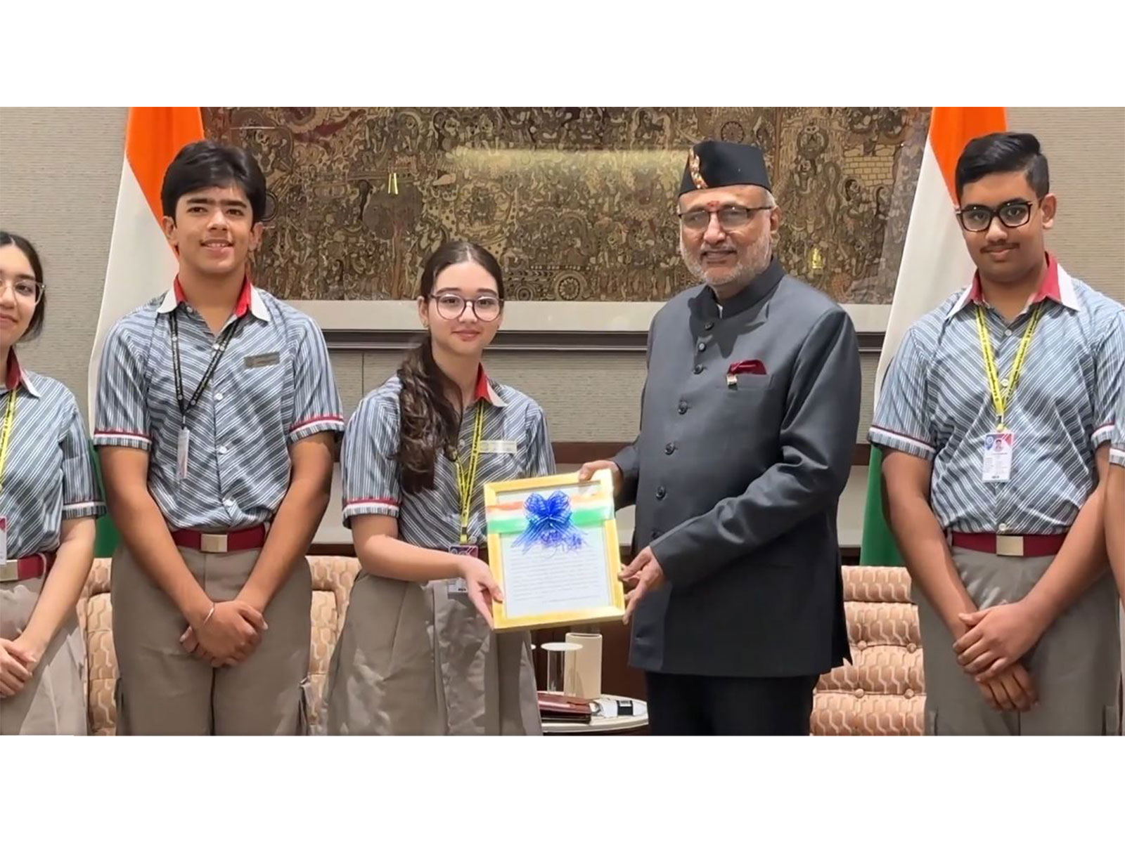 Vice President CP Radhakrishnan interacts with school students at Uparashtrapati Bhavan on Independence Day (Photo/@VPIndia) Vice President CP Radhakrishnan interacts with school students at Uparashtrapati Bhavan on Independence Day (Photo/@VPIndia)