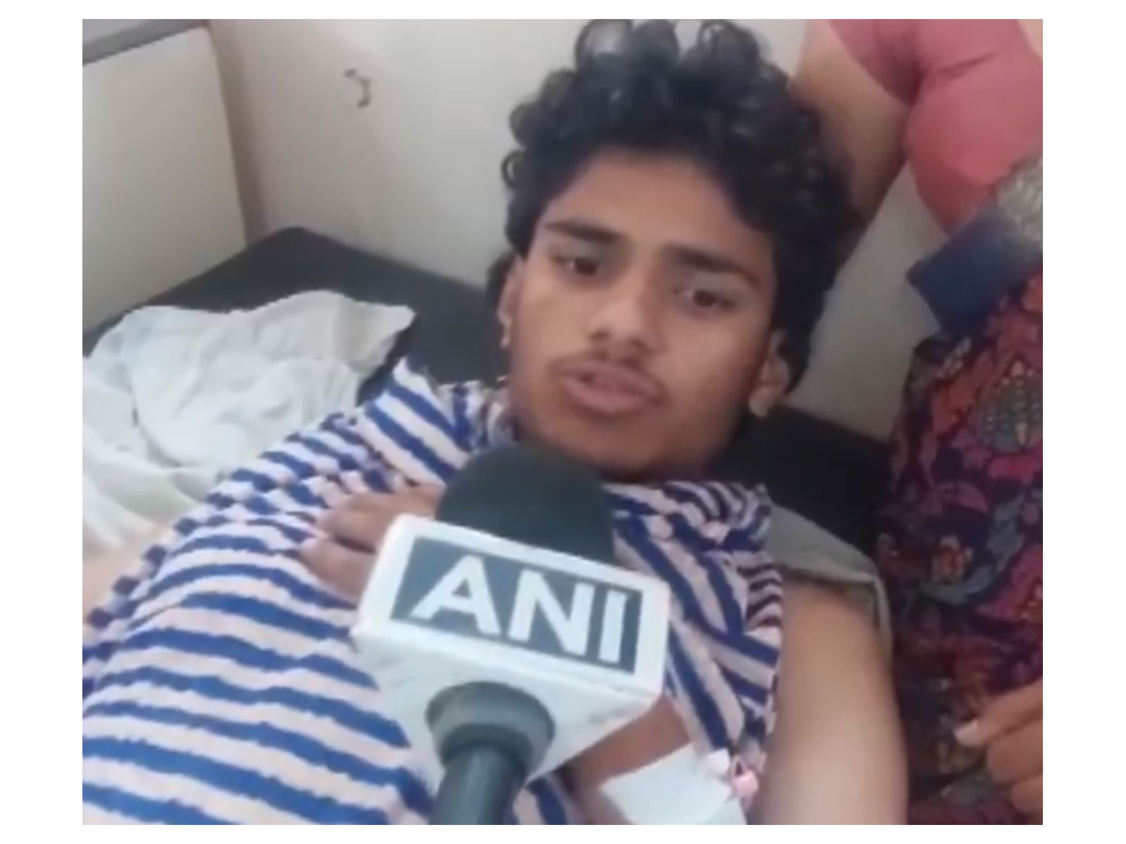 Sagar a devotee who was injured in a stampede in Mahakaleshwar Nath Chandeshwar Mandir in Ujjain (Photo/ANI) Sagar a devotee who was injured in a stampede in Mahakaleshwar Nath Chandeshwar Mandir in Ujjain (Photo/ANI)