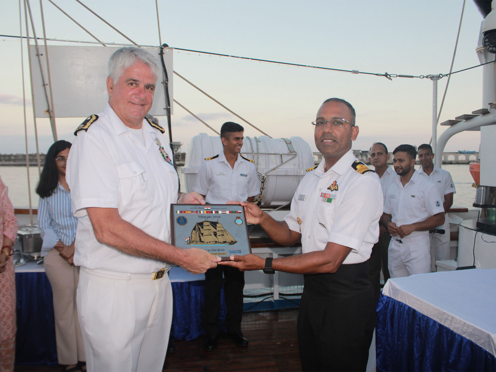 INS Sudarshini concludes port call at Ponta Delgadaย (Photo/Ministry of Defence) INS Sudarshini concludes port call at Ponta Delgadaย (Photo/Ministry of Defence)