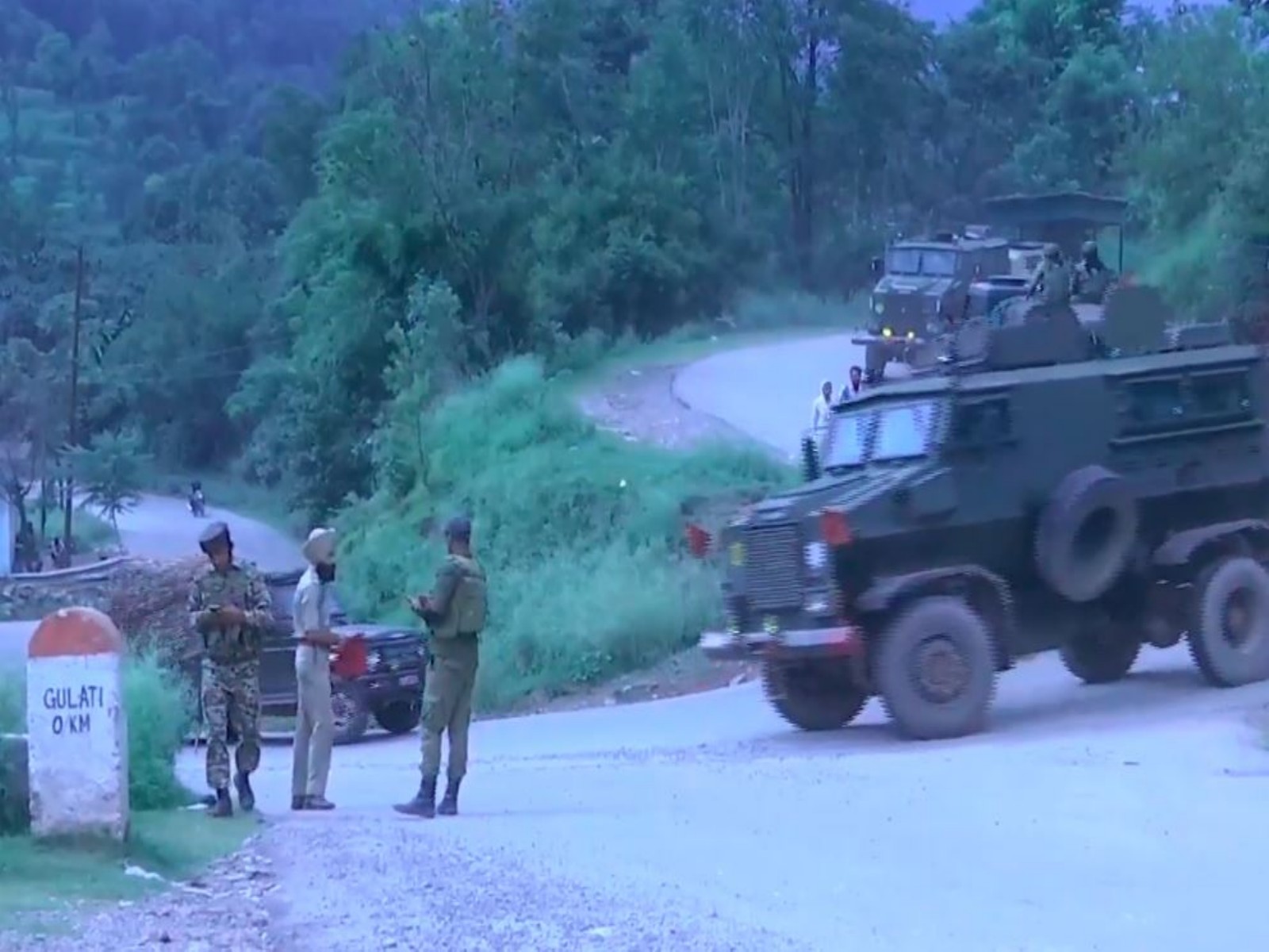 Multi-layer security arrangements have been put in place along the Rajouri-Poonch National Highway (Photo/ ANI)