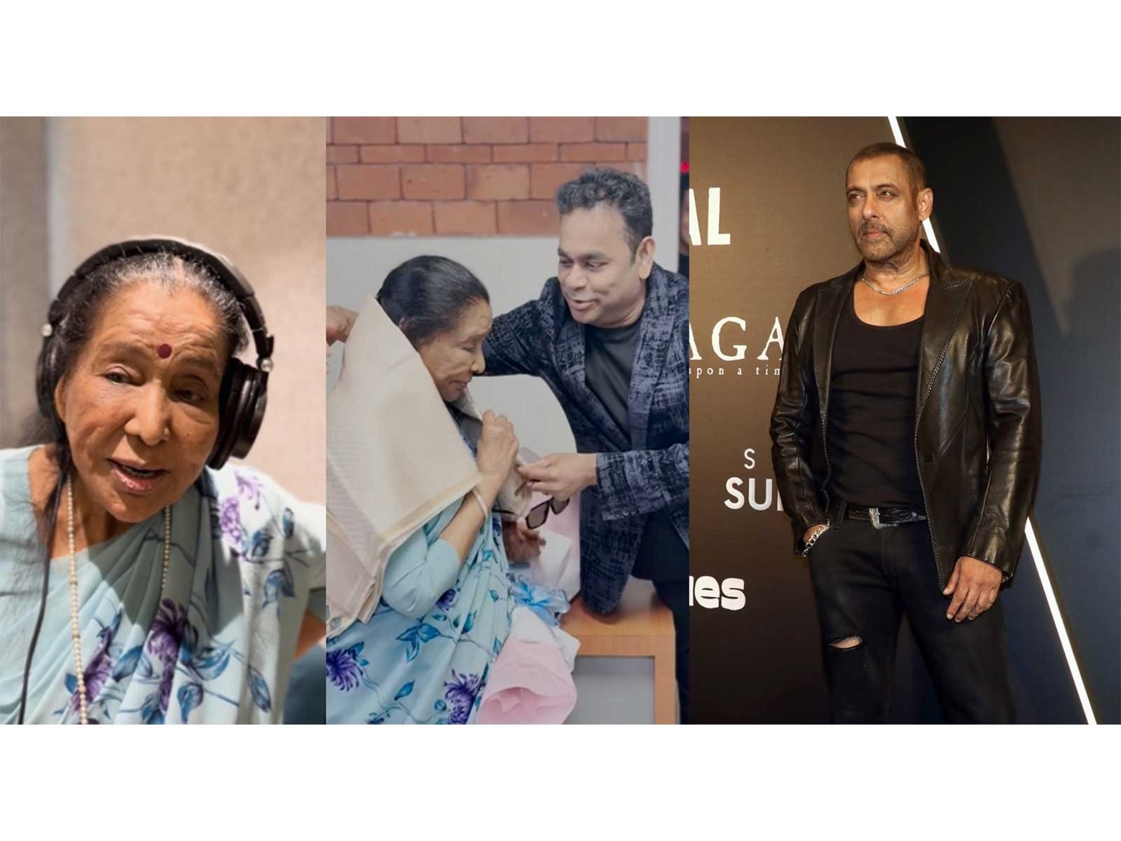 AR Rahman's tribute song for legendary Asha Bhosle (Photo/X@arrahman) and Salman Khan (Photo/ANI) AR Rahman's tribute song for legendary Asha Bhosle (Photo/X@arrahman) and Salman Khan (Photo/ANI)