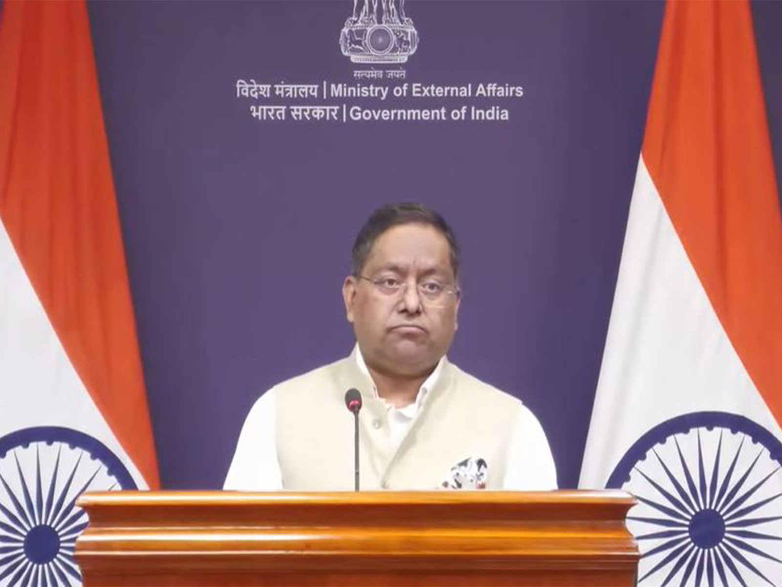 MEA Spokesperson Randhir Jaiswal (Photo/ Youtube@MEAIndia) MEA Spokesperson Randhir Jaiswal (Photo/ Youtube@MEAIndia)