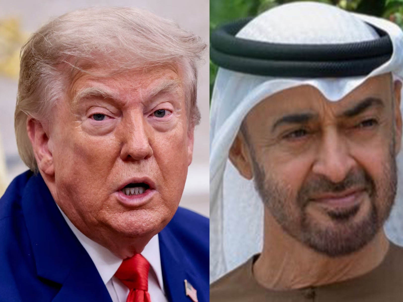 US President Donald Trump (File Photo/Reuters) and UAE President Mohamed bin Zayed Al Nahyan (Photo/x/@MohamedBinZayed) US President Donald Trump (File Photo/Reuters) and UAE President Mohamed bin Zayed Al Nahyan (Photo/x/@MohamedBinZayed)