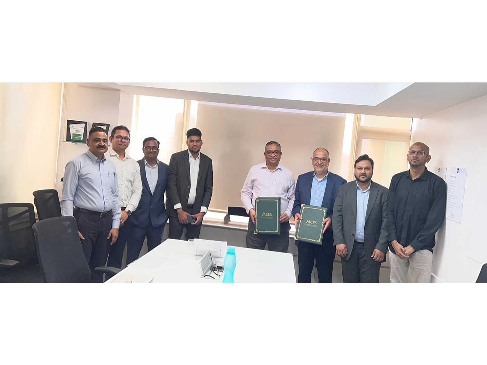 Praveen Tiwari- VP Infra-lease at RJIO, Dr. Akram Aburas- Group CEO ACES Founder, Mohammed N Mazher- CBO Saudi Arabia and MD ACES India and the other management team from RJIO Praveen Tiwari- VP Infra-lease at RJIO, Dr. Akram Aburas- Group CEO ACES Founder, Mohammed N Mazher- CBO Saudi Arabia and MD ACES India and the other management team from RJIO