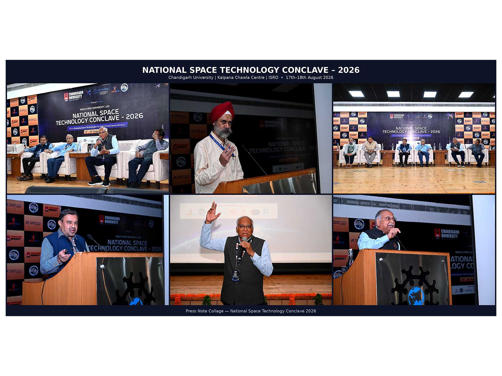 Experts & dignitaries from ISRO engage in a panel discussion at the National Space Technology Conclave – 2026, jointly organised by Chandigarh University