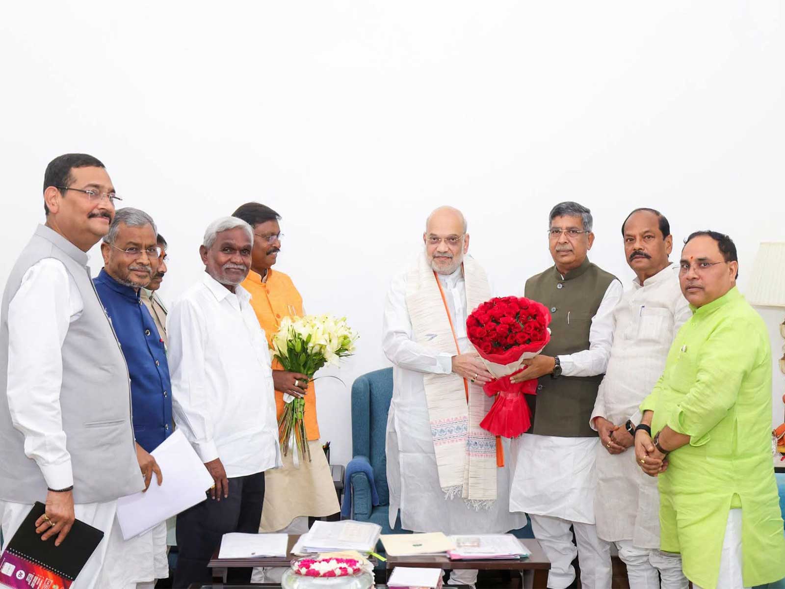 Jharkhand BJP leaders meet Union Home Minister Amit Shah (Photo/JharkhandBJP) Jharkhand BJP leaders meet Union Home Minister Amit Shah (Photo/JharkhandBJP)