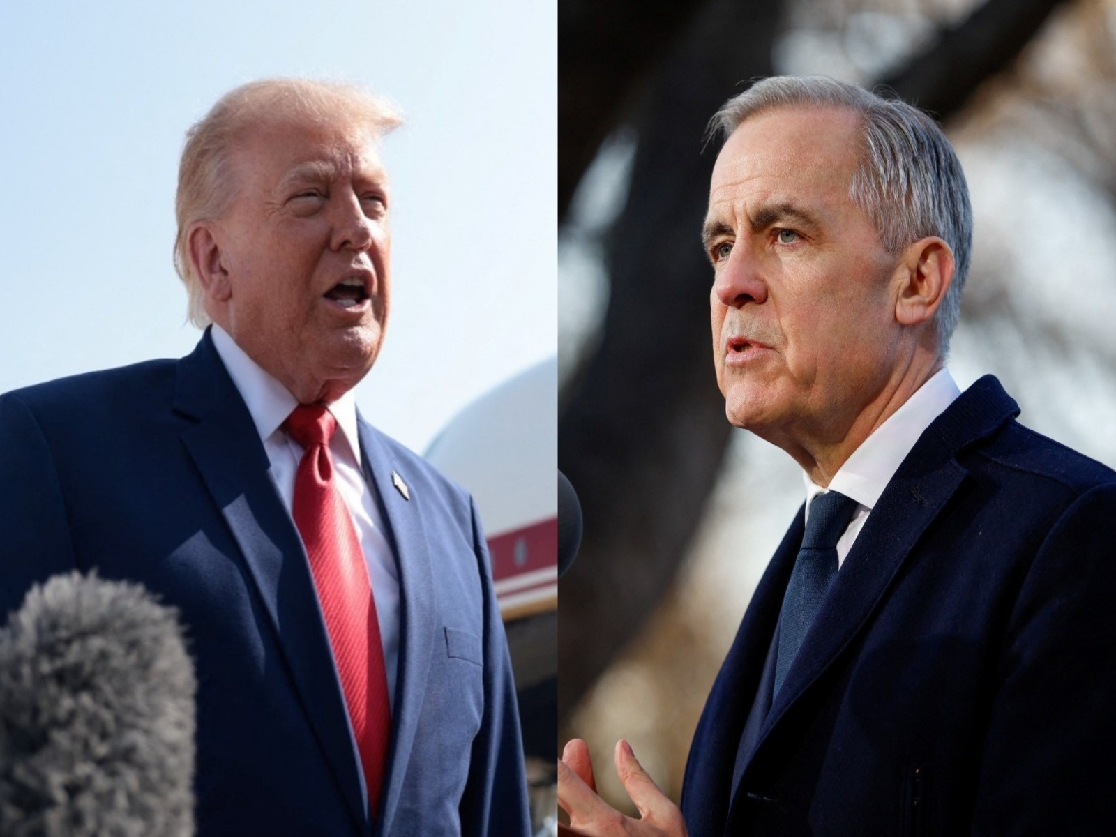 US President Donald Trump and Canadian Prime Minister Mark Carney (Photos/Reuters) US President Donald Trump and Canadian Prime Minister Mark Carney (Photos/Reuters)