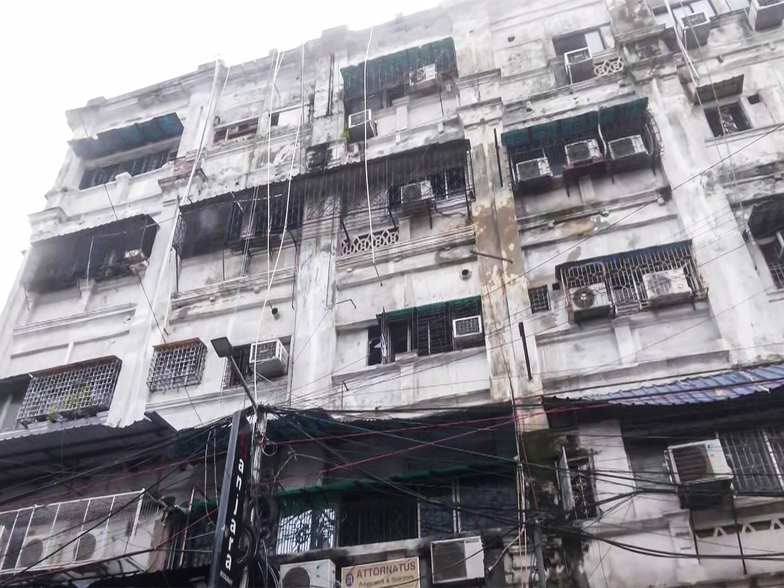 Exterior view of the building on Mirza Ghalib Street where a hotel fire killed nine people early morning, in Kolkata on August 19 (File Photo/ANI)