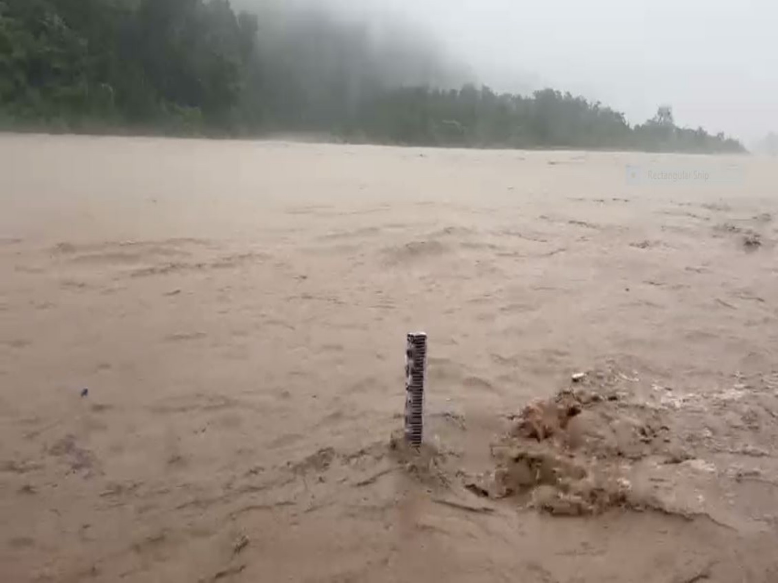 Heavy rain swells rivers in Uttarakhand (Photo/ANI) Heavy rain swells rivers in Uttarakhand (Photo/ANI)