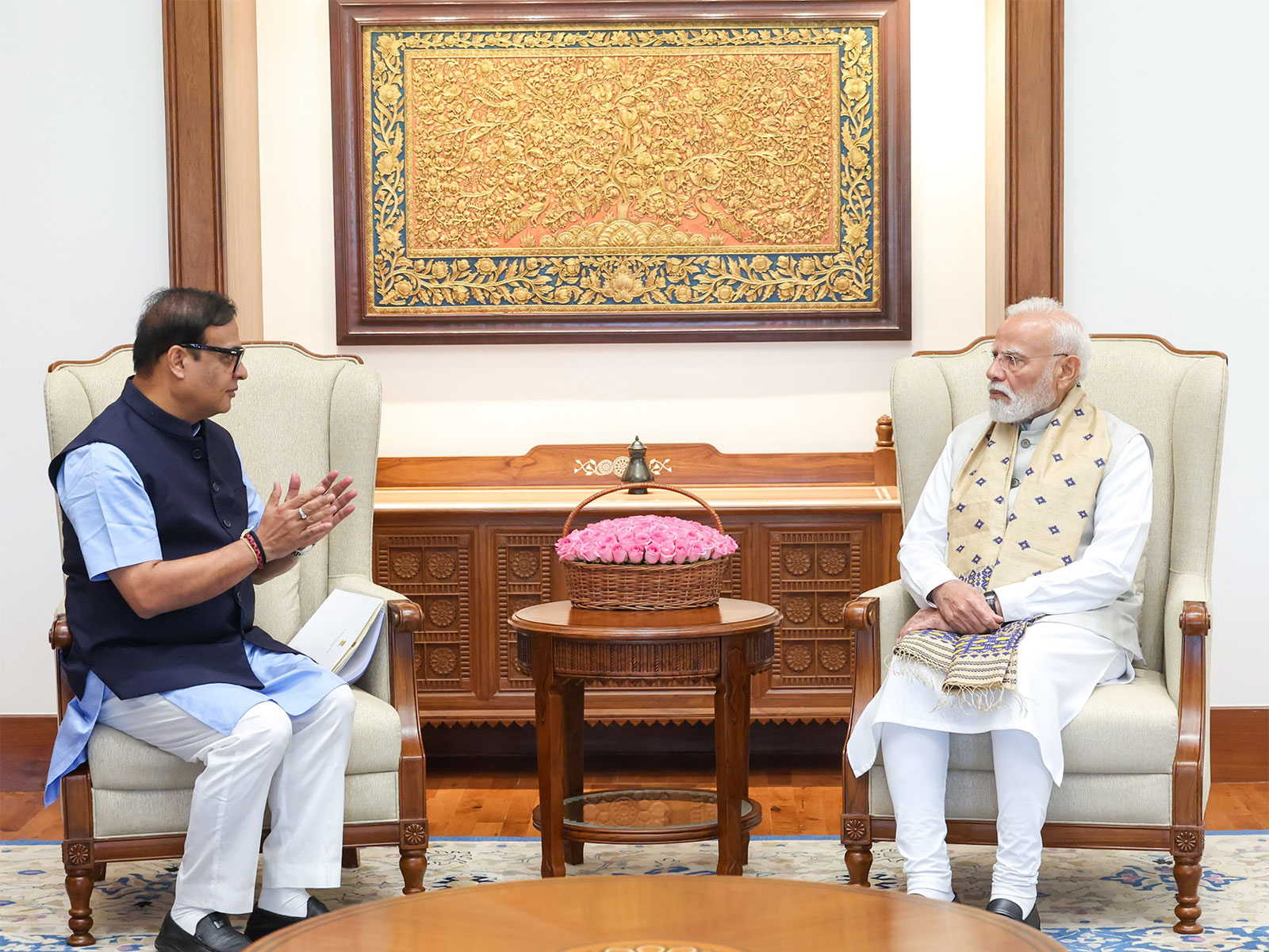 Assam Chief Minister Himanta Biswa Sarma met Prime Minister Narendra Modi (Photo/X/@himantabiswa) Assam Chief Minister Himanta Biswa Sarma met Prime Minister Narendra Modi (Photo/X/@himantabiswa)