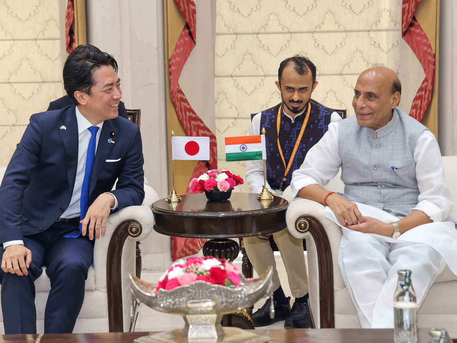 Defence Minister Rajnath Singh with his Japanese counterpart Shinjiro Koizumi. (Photo: X/@rajnathsingh)