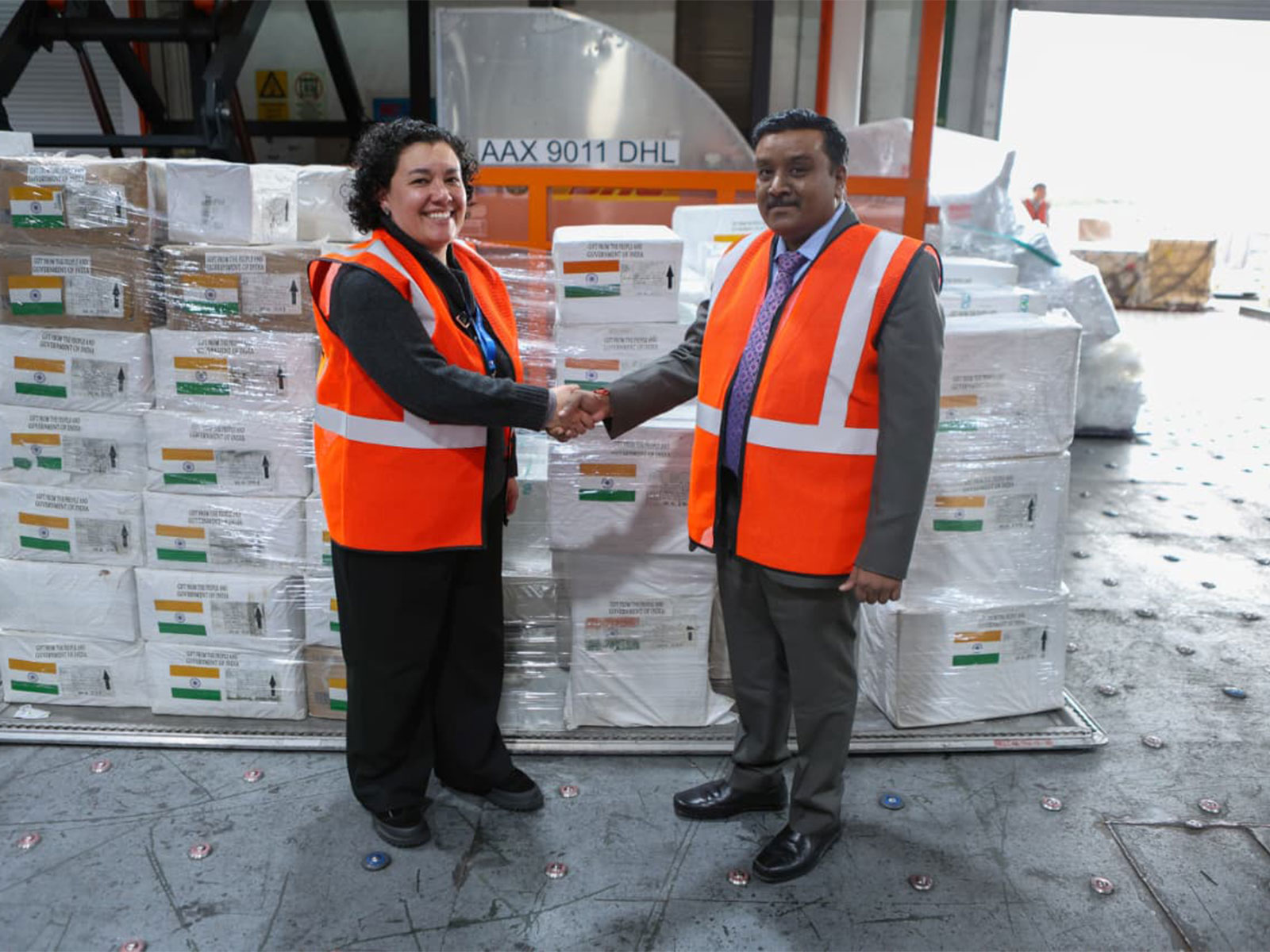 Humanitarian assistance sent by India to Colombia arrives in Bogota. (Photo: X/@IndiaEmbBogota)
