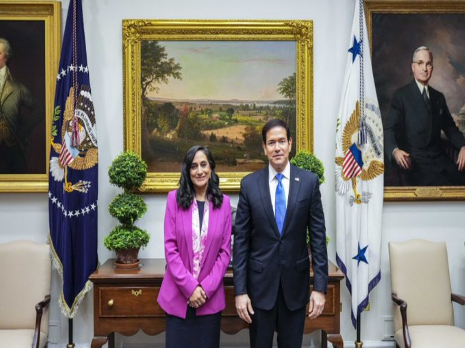 US Secretary of State Marco Rubio with Canadian Foreign Minister Anita Anand in Washington, DC. (Photo: X/@SecRubio) US Secretary of State Marco Rubio with Canadian Foreign Minister Anita Anand in Washington, DC. (Photo: X/@SecRubio)