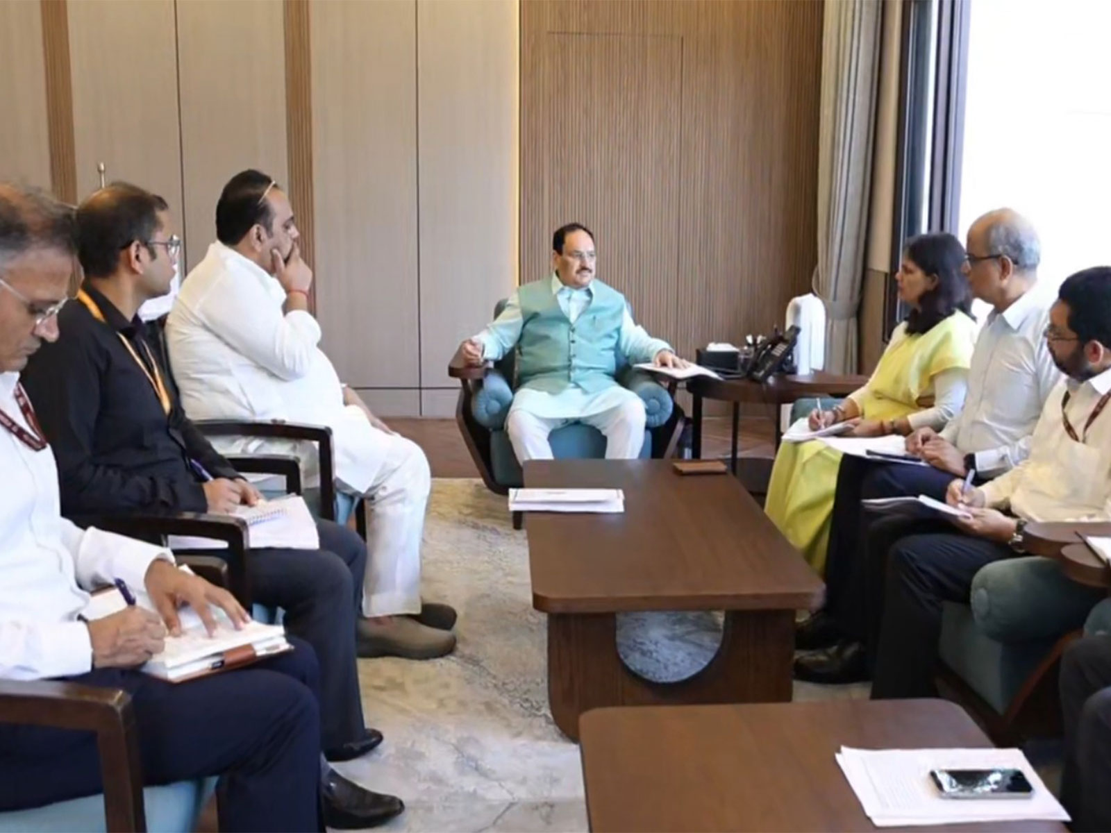 Union Minister JP Nadda along with Delhi Health Minister Pankaj Kumar Singh (Photo/ANI) Union Minister JP Nadda along with Delhi Health Minister Pankaj Kumar Singh (Photo/ANI)