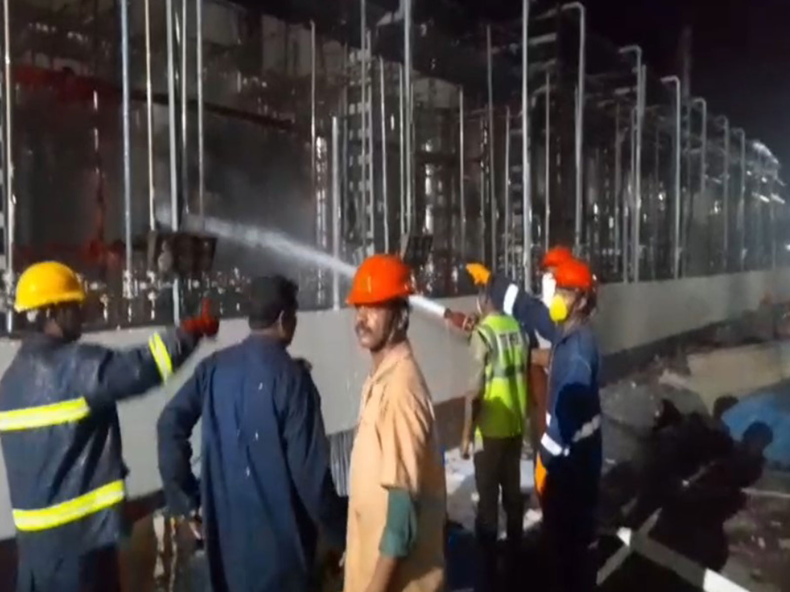 Massive blast reported at a pharma company in Telangana (Photo/ANI) Massive blast reported at a pharma company in Telangana (Photo/ANI)