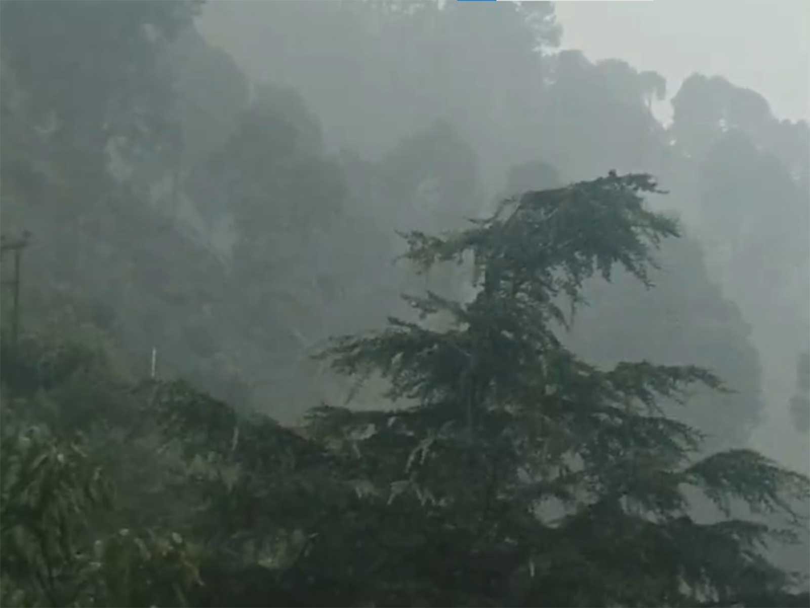 Heavy rain lashes parts of Ramban district (Photo/ANI) Heavy rain lashes parts of Ramban district (Photo/ANI)