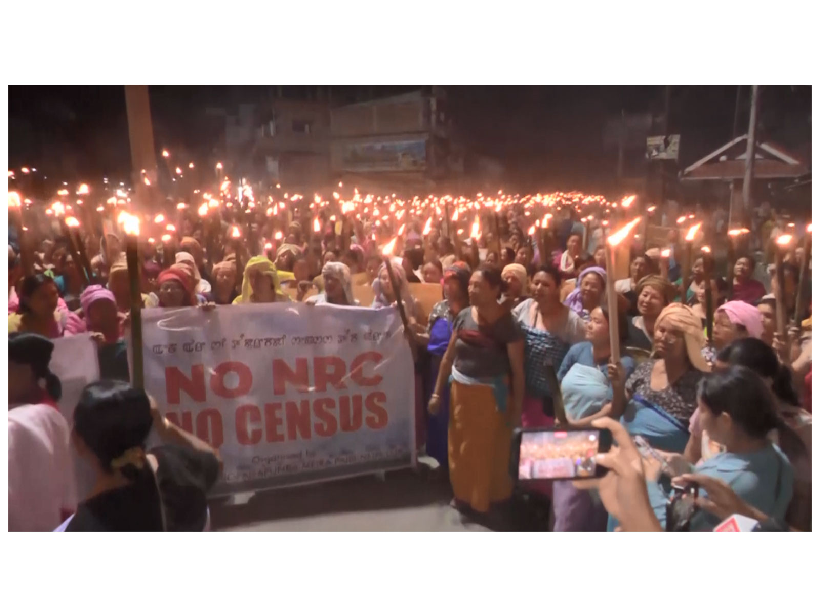 Women’s group holds torch rally in Manipur (Photo/ANI)