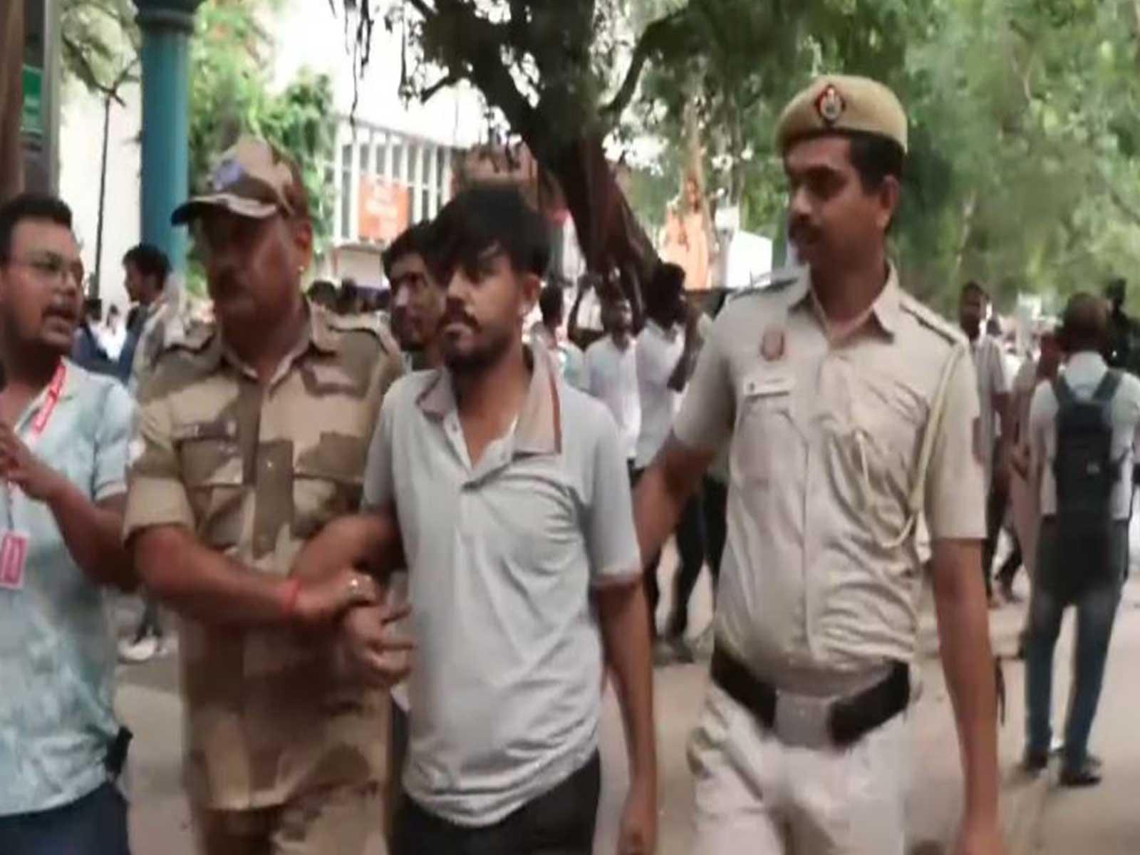 Visual from the protest (Photo/ANI)
