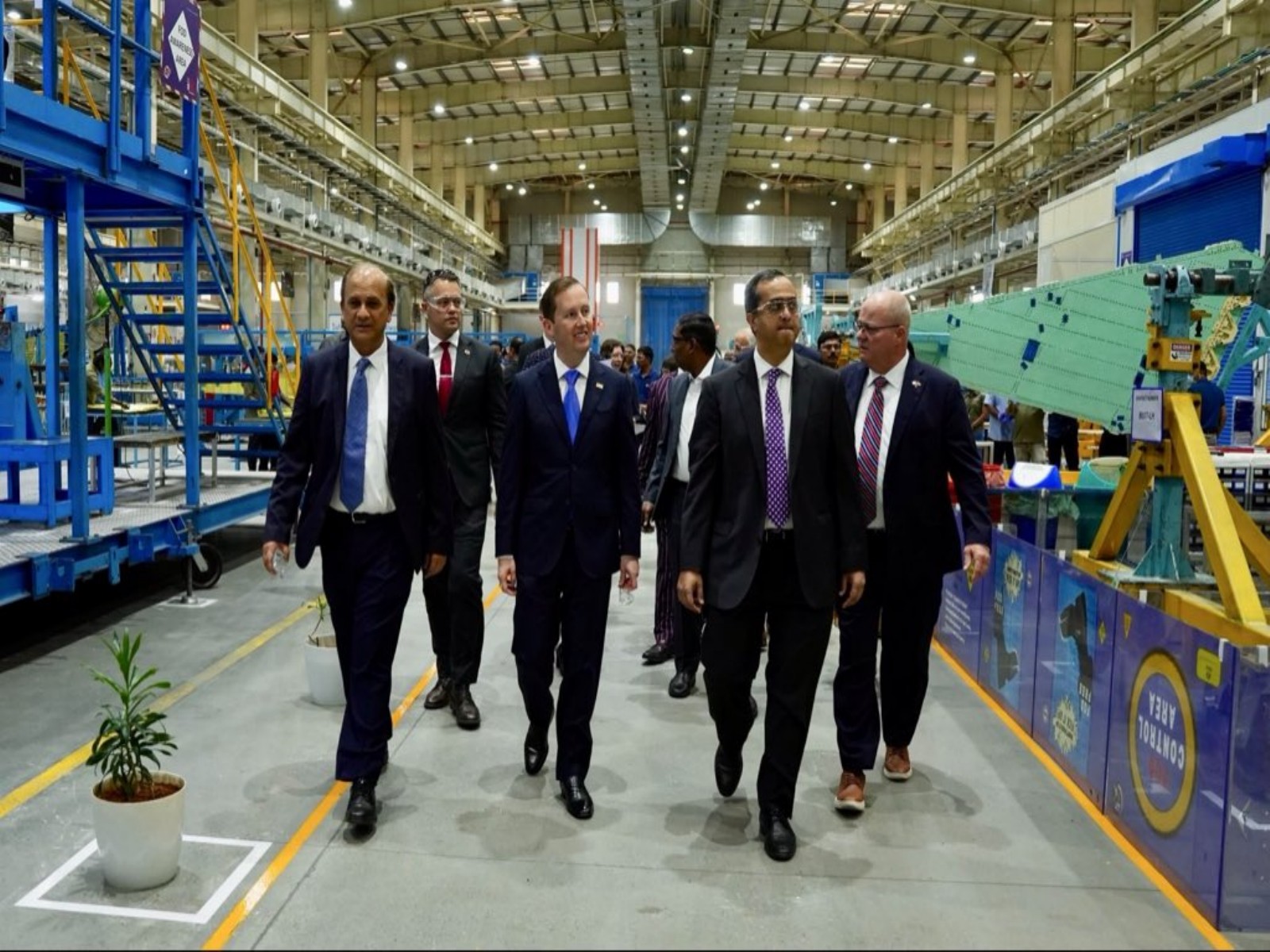 US Ambassador Sergio Gor visited the facility and witnessed aerospace manufacturing operations firsthand (Photo/X@USAmbIndia) US Ambassador Sergio Gor visited the facility and witnessed aerospace manufacturing operations firsthand (Photo/X@USAmbIndia)
