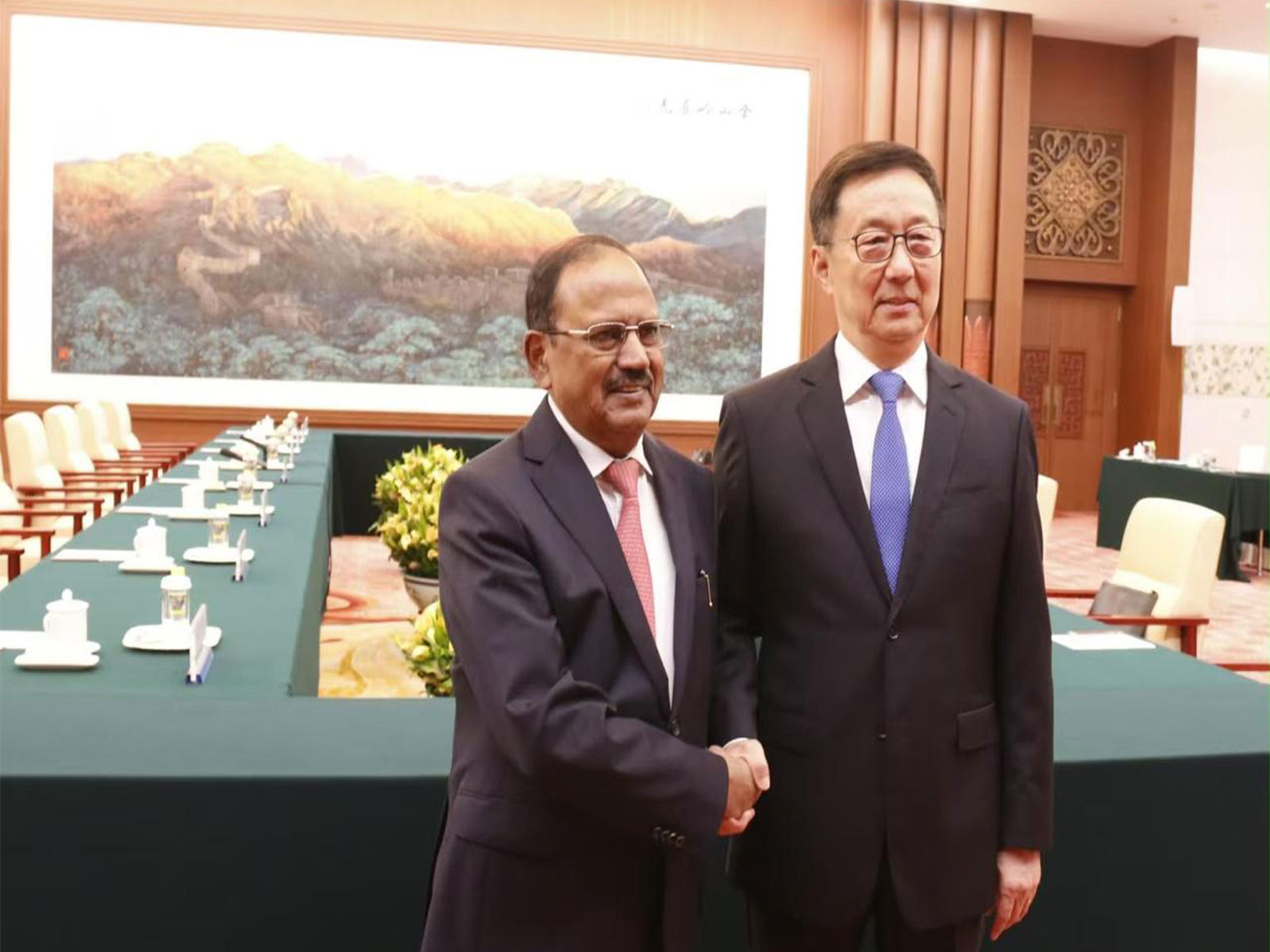 National Security Advisor Ajit Doval meets Chinaโs Vice President Han Zheng (Photo/X@EOIBeijing) National Security Advisor Ajit Doval meets Chinaโs Vice President Han Zheng (Photo/X@EOIBeijing)