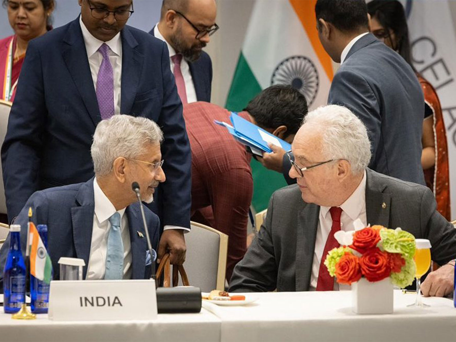 EAM S Jaishankar with Uruguay's Foreign Minister Mario Lubetkin (Photo/X/@DrSJaishankar)