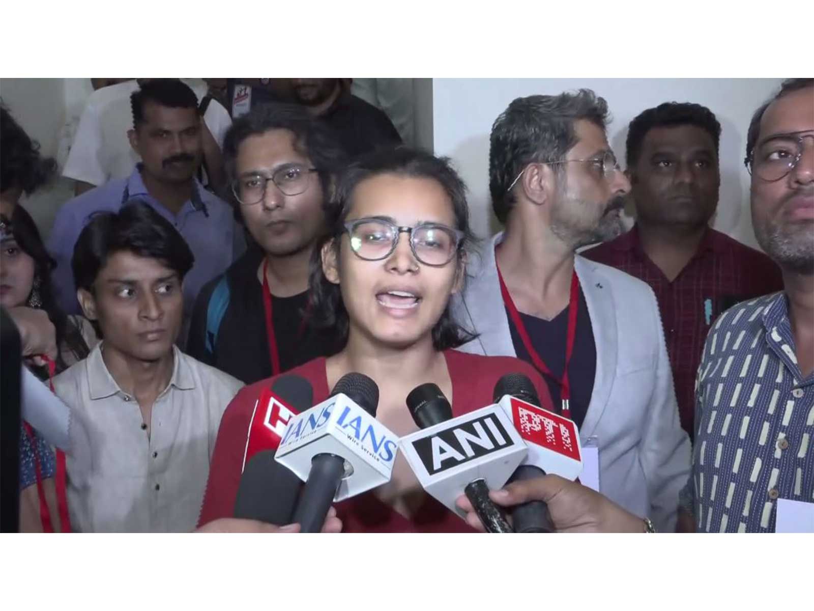 All India Students' Association (AISA) President Neha Bora (Photo/ANI)