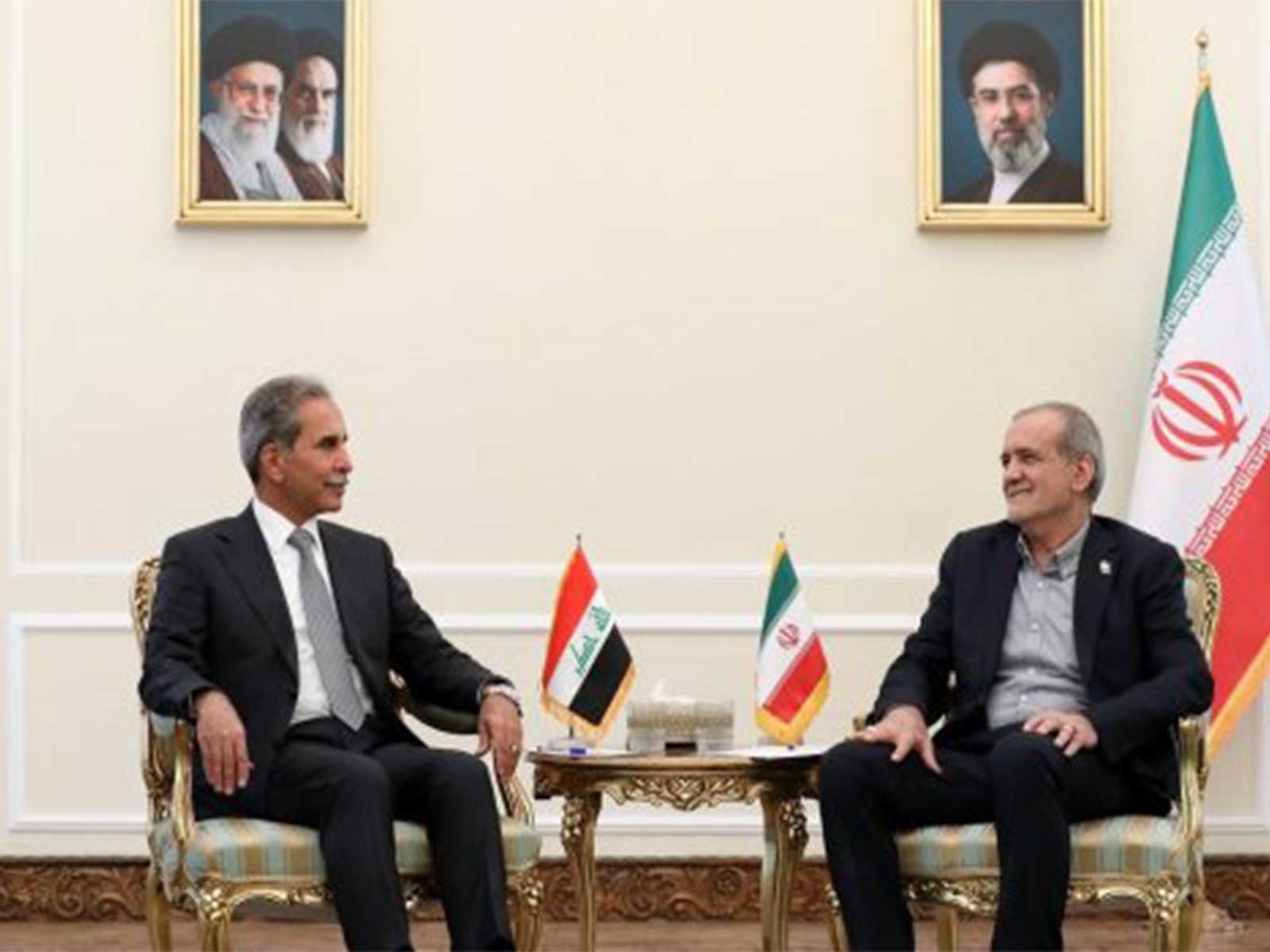 President Masoud Pezeshkian (right) is seen during a meeting with Iraqi Supreme Judicial Council President Faiq Zidan in Tehran on August 25 (Photo/Official Website of Iranian President/https://president.ir) President Masoud Pezeshkian (right) is seen during a meeting with Iraqi Supreme Judicial Council President Faiq Zidan in Tehran on August 25 (Photo/Official Website of Iranian President/https://president.ir)