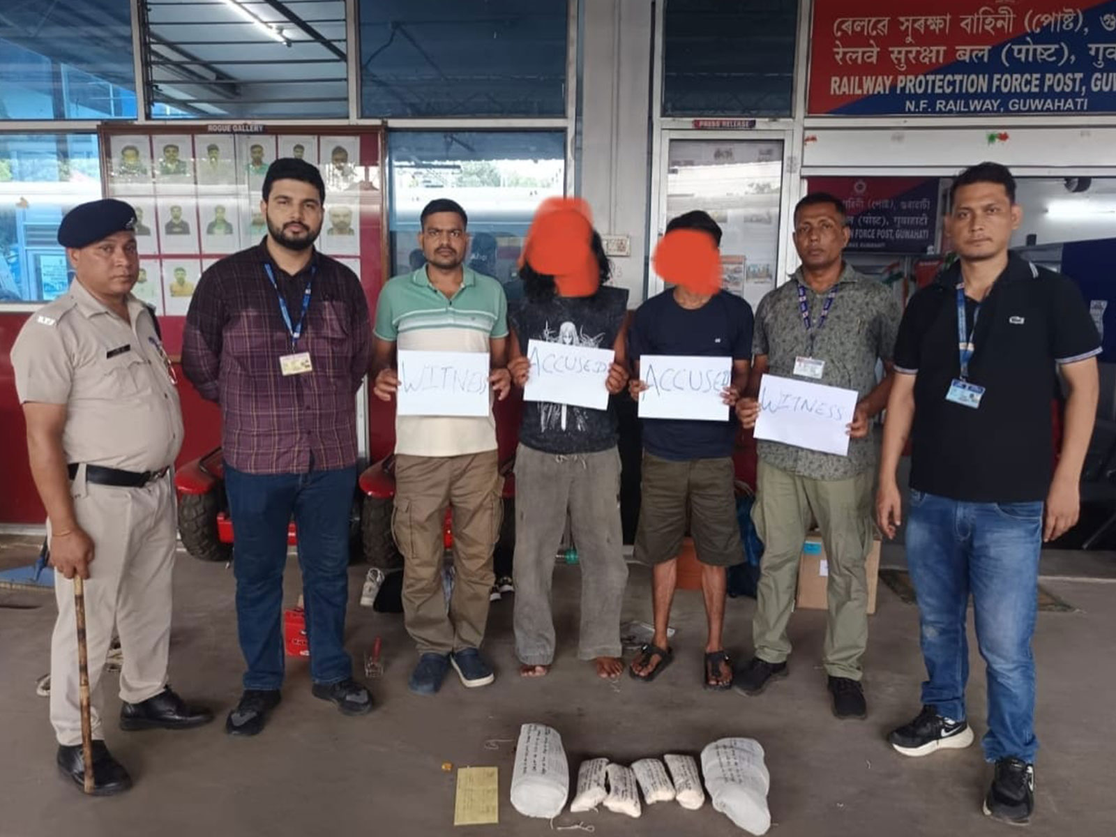 RPF and NCB in a joint operation seized drugs at Guwahati railway station (Photo/ANI)