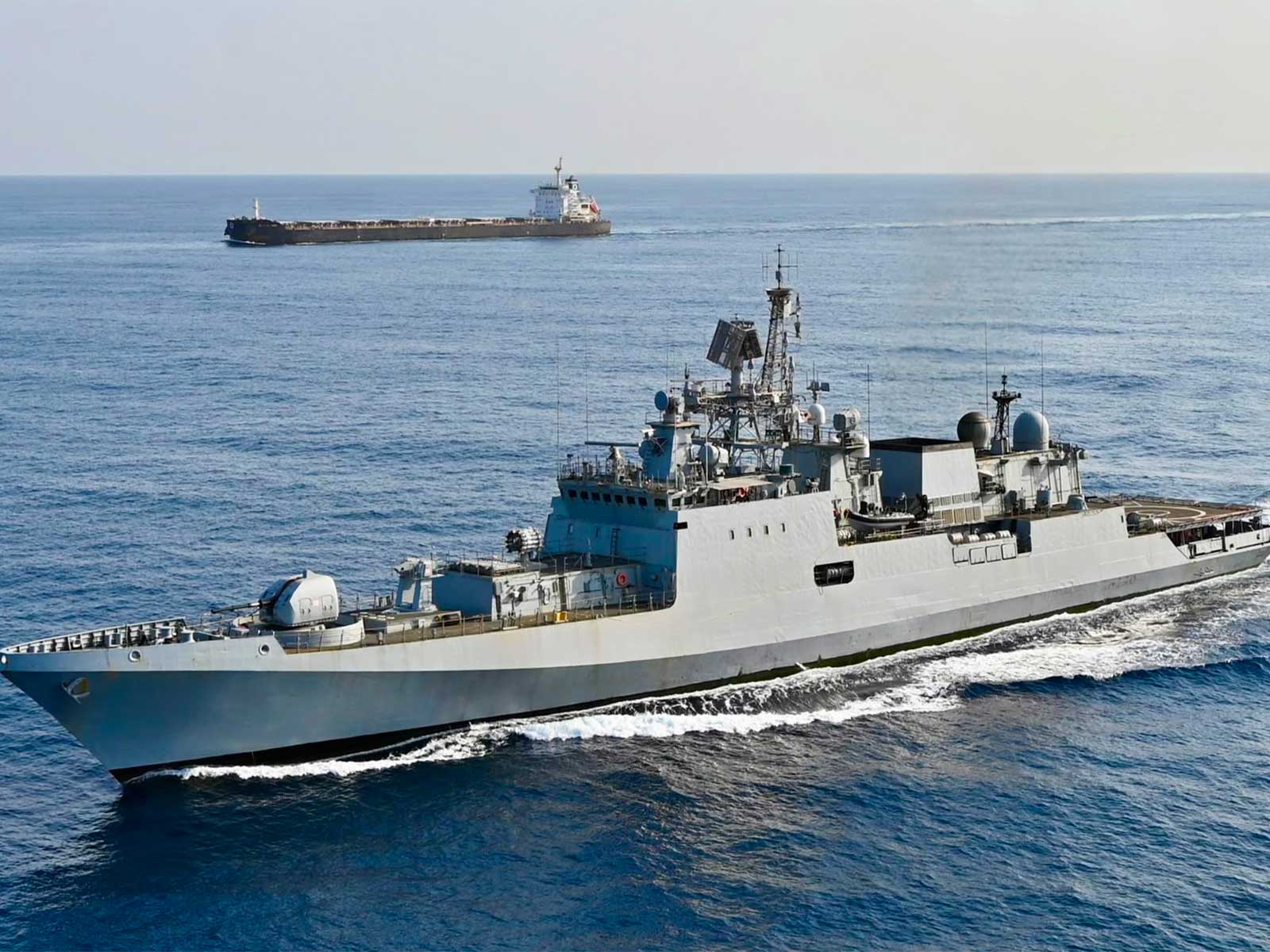 Indian Navy safeguards vital cargo transit in Bab-el-Mandeb Strait (Photo/Indian Navy)