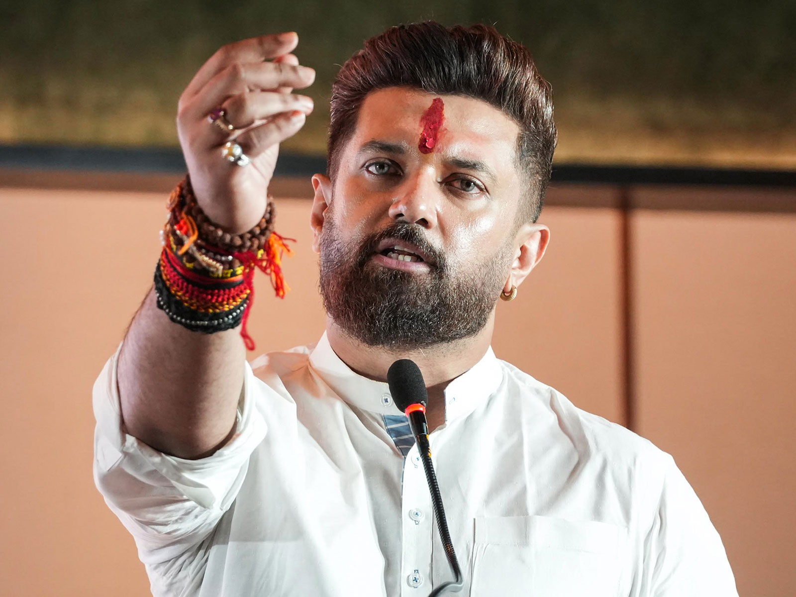 Union Minister and LJP(RV) president Chirag Paswan (File photo/ANI)