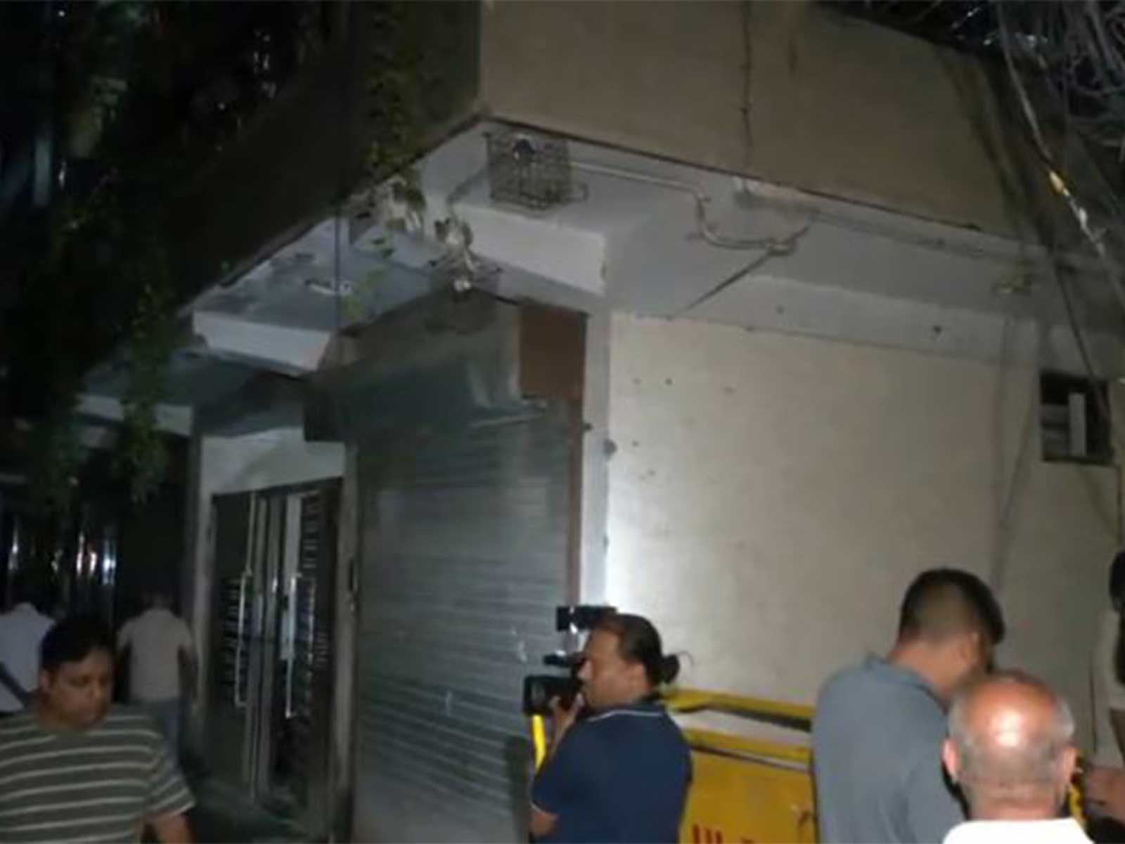 Visuals from the spot in Tilak Nagar, West Delhi, where the 21-year-old girl was stabbed to death (Photo/ANI)