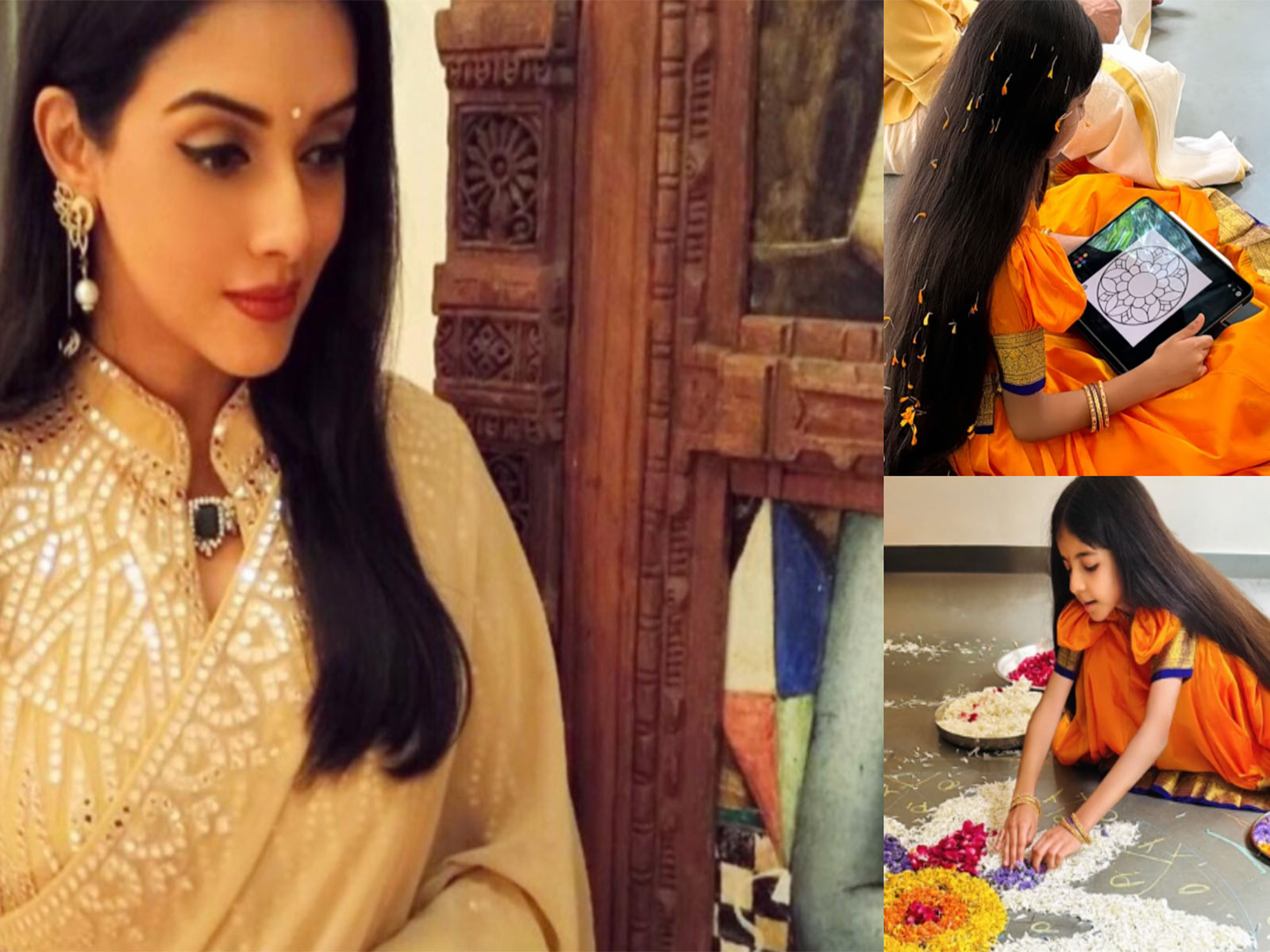 Actor Asin and her daughter (Photos/instagram/@simply.asin)