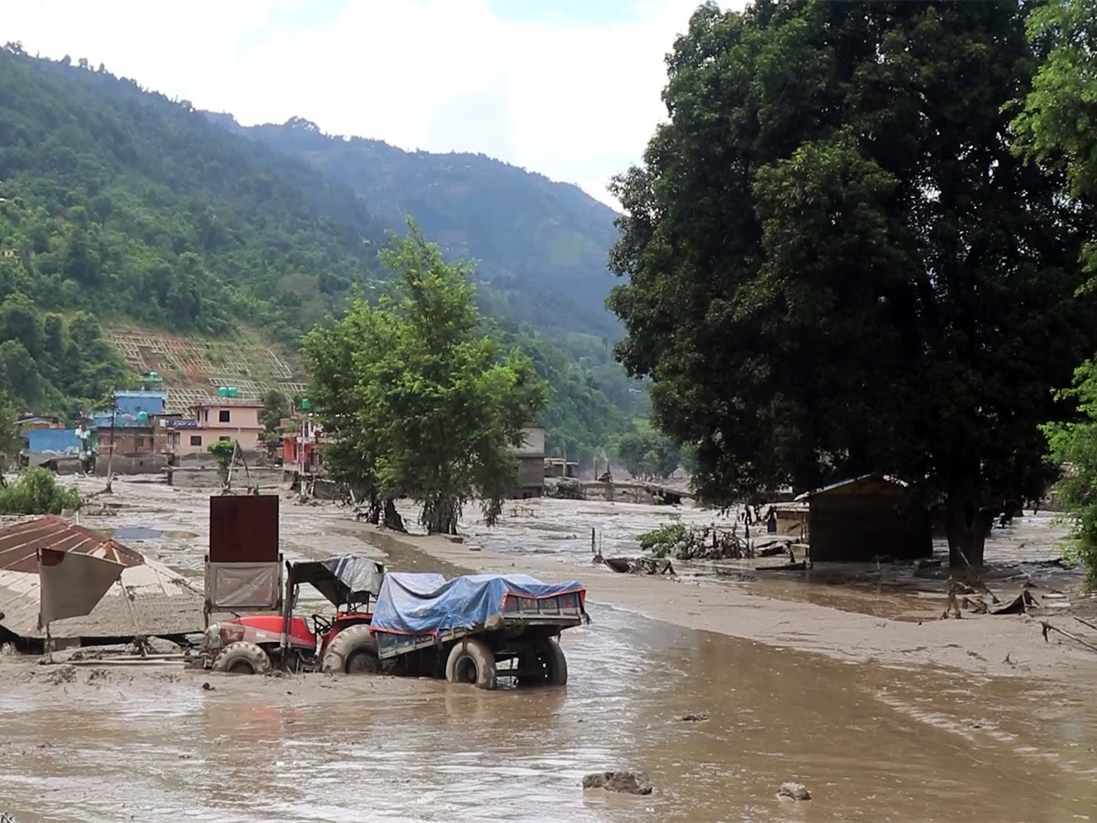 Flash flood ravages Nepal’s Rasuwa (Photo/ANI)
