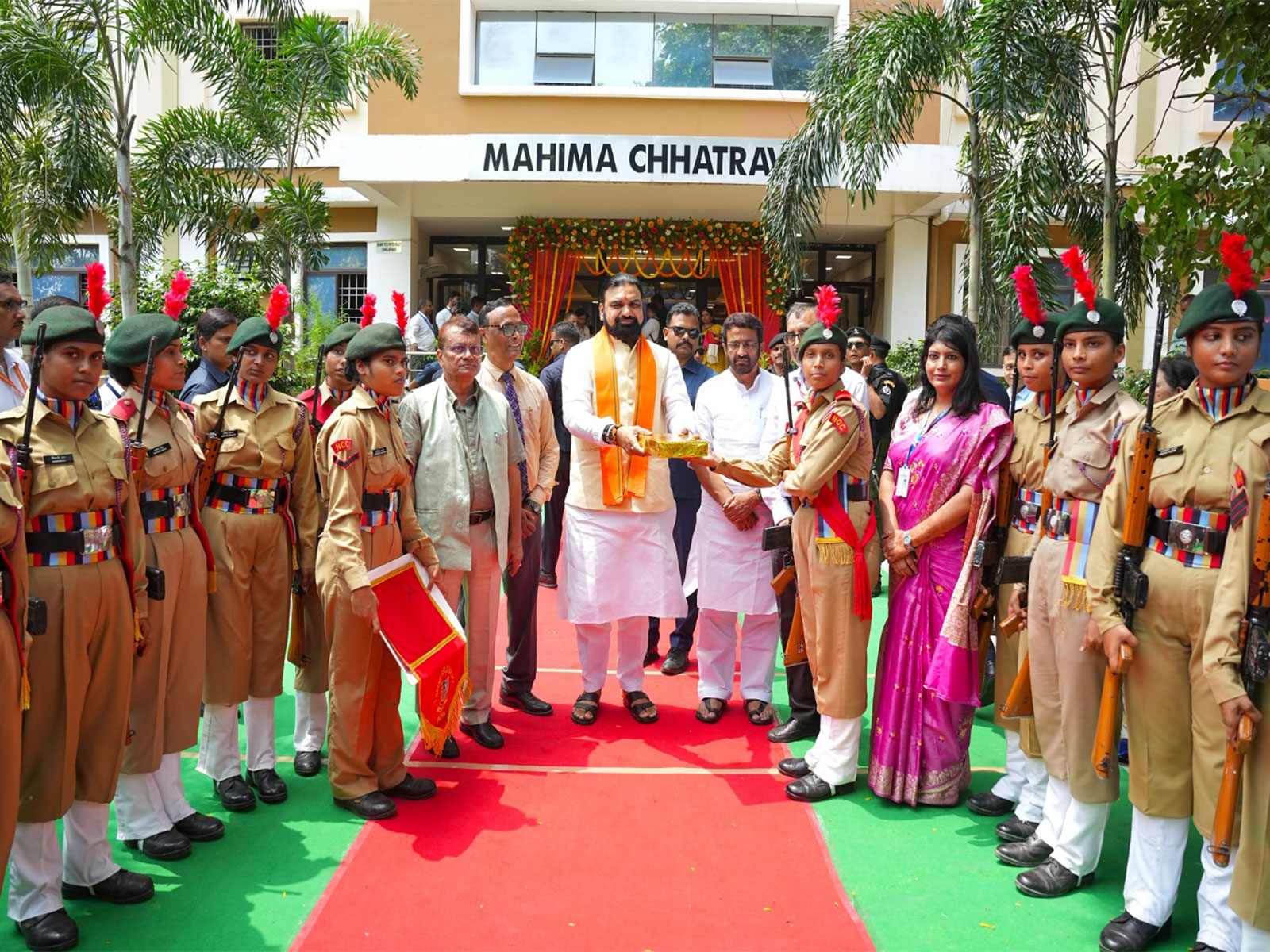 Bihar CM Samrat Choudhary receives a guard of honour by NCC cadets at Magadh Mahila College in Patna (Photo/ANI) Bihar CM Samrat Choudhary receives a guard of honour by NCC cadets at Magadh Mahila College in Patna (Photo/ANI)