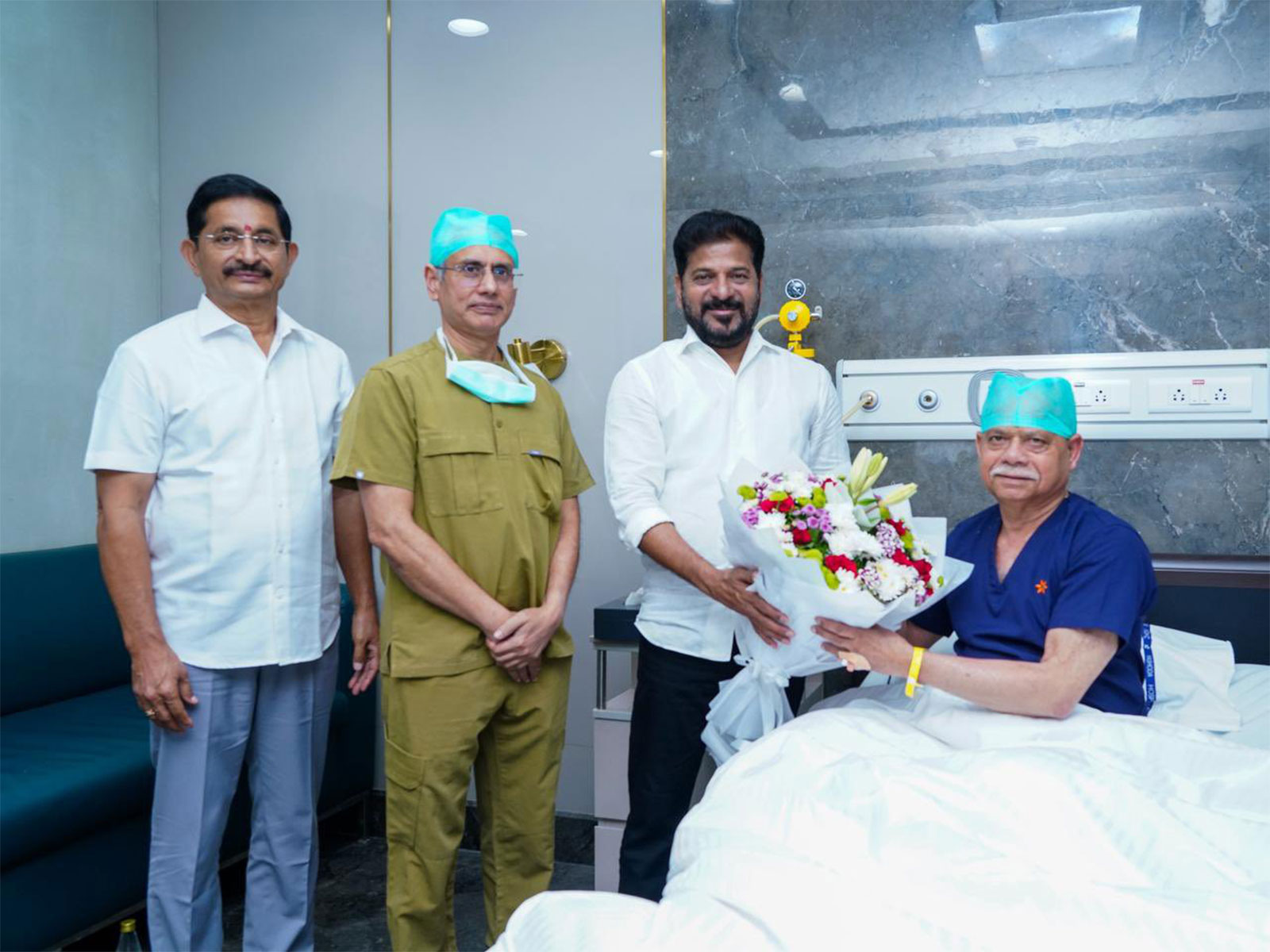 Telangana CM Revanth Reddy calls on Governor Shiv Pratap Shukla (Photo/@revanth_anumula/X)