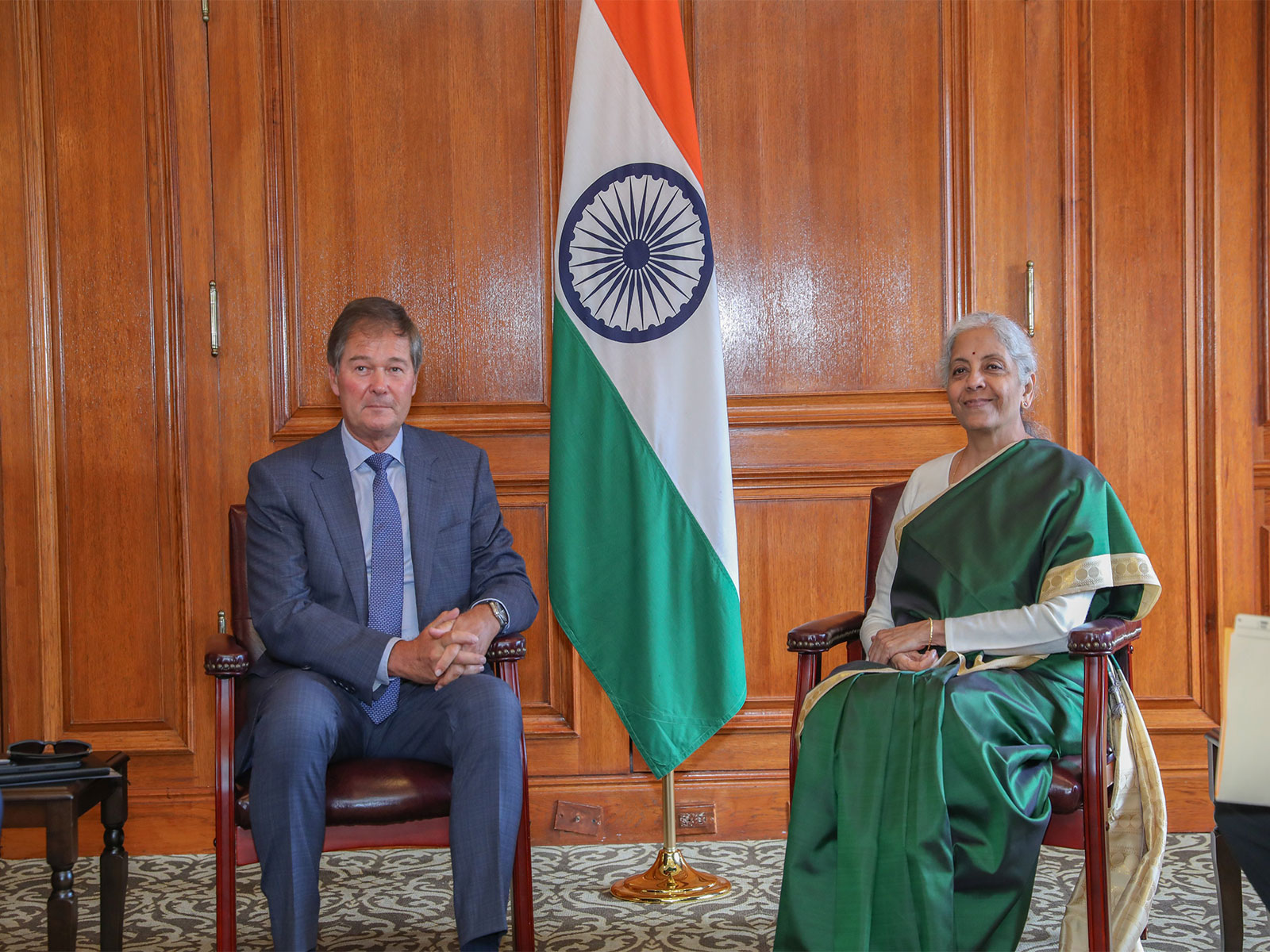 FM Sitharaman with Jo Taylor, President & CEO, Ontario Teachers’ Pension Plan  (Photo/@MinistryofFinance)