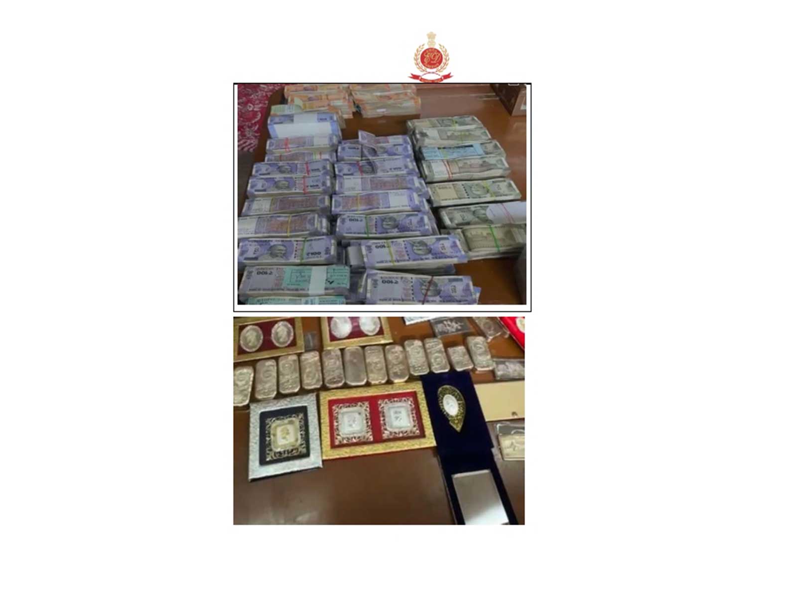 Jewellery and cash seized by ED (Photo/X/@dir_ed)